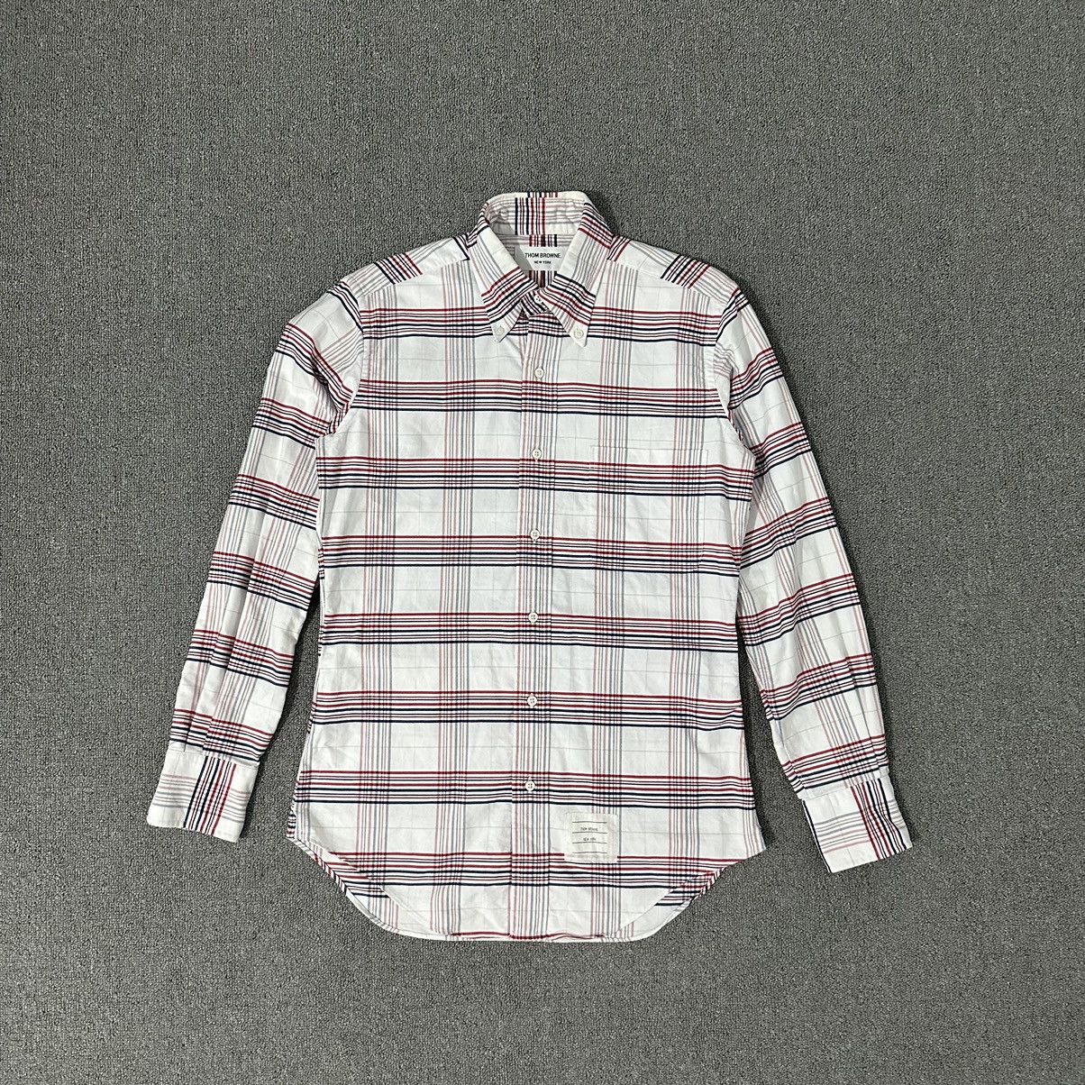 image of Thom Browne - W13 Collection - Classic Bd Oxford Shirt in Stripe, Men's (Size Small)