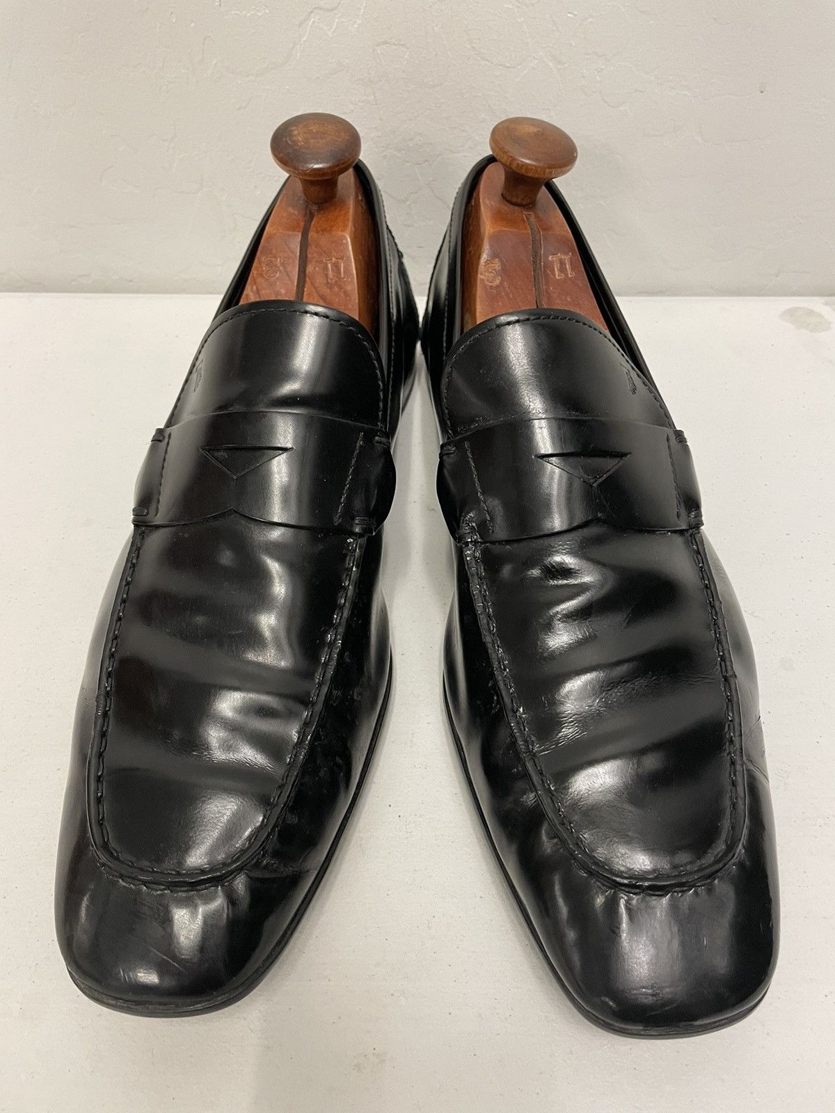Tod's Glossy Leather Penny Loafer Size US 12.5 / EU 45-46 - 1 Thumbnail