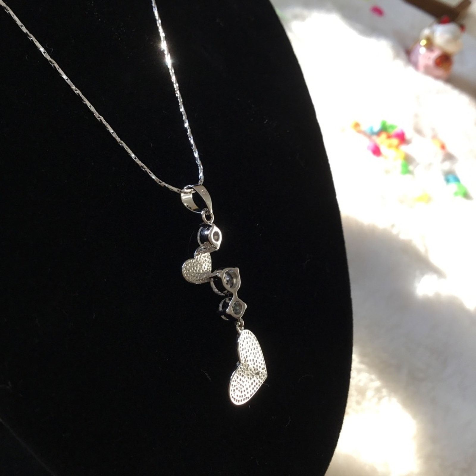 Other Charm Heart with Crystals Necklace Size ONE SIZE - 5 Thumbnail