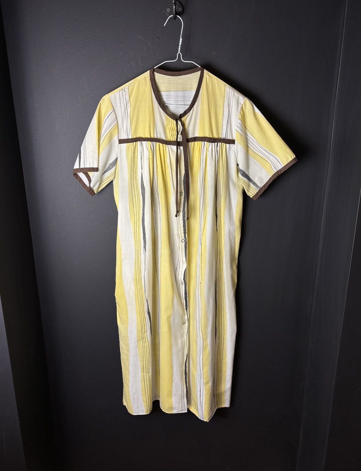 Vintage 1970s Vintage Plaid Dress MCM Mod Full Length Long Tie Women Size M / US 6-8 / IT 42-44 - 1 Thumbnail
