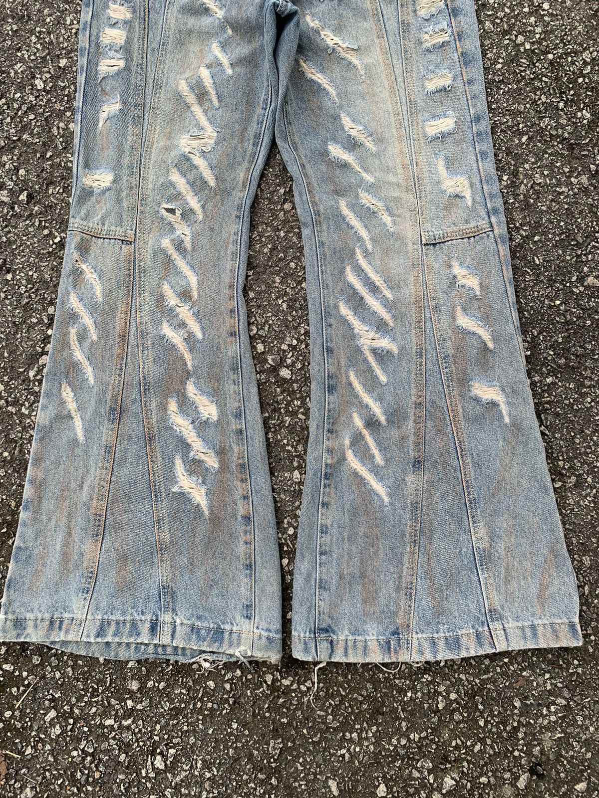 Japanese Brand × Kapital × Vintage FLARE💥 ARGUECULTURE JAPANESE PUNK STYLE DISTRESSED DENIM☠️🎌 Size US 31 - 6 Thumbnail