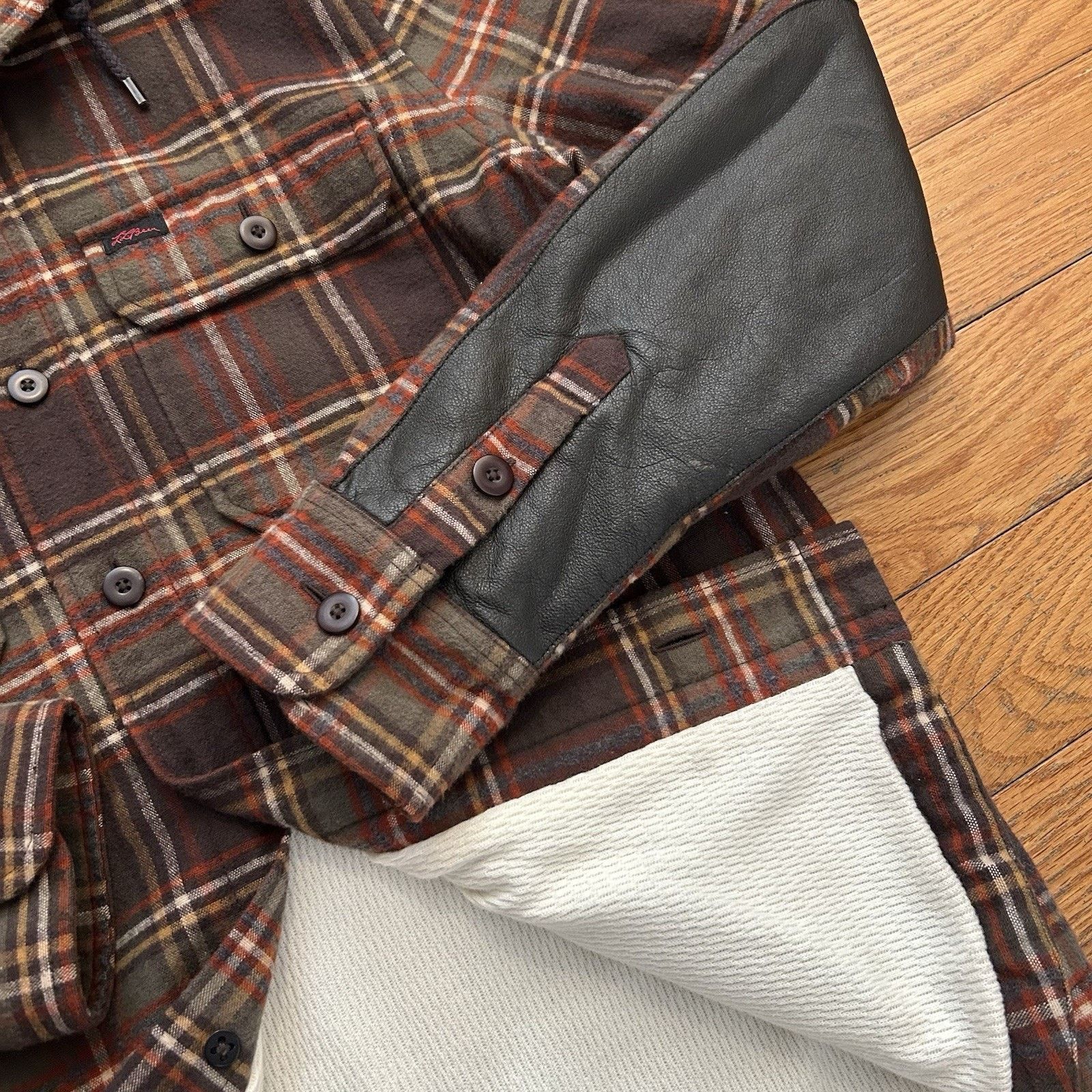 L.L. Bean Plaid Flannel Hoodie Thermal Waffle Knit Lined Shirt Jacket Size US S / EU 44-46 / 1 - 4 Thumbnail