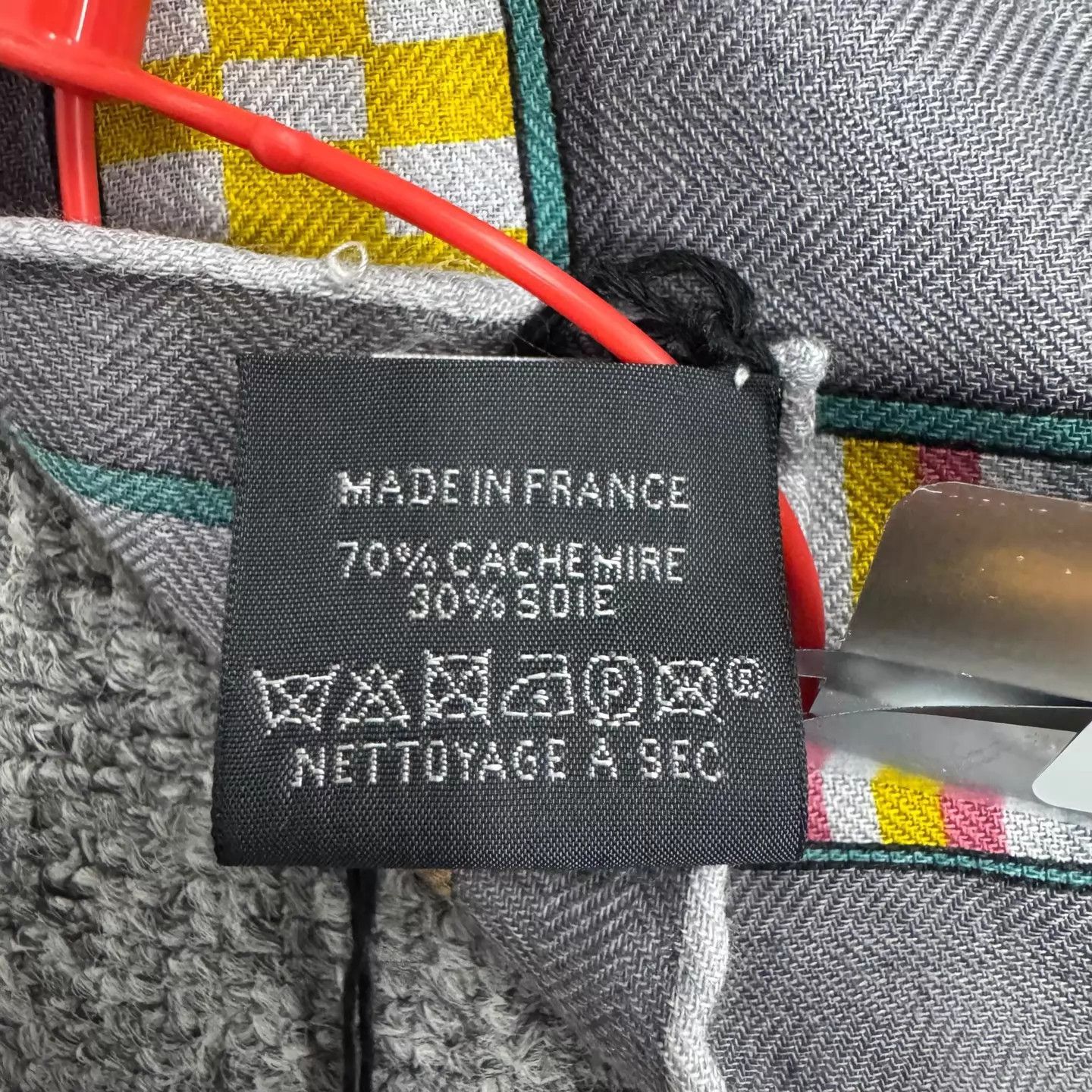 Hermes Hermes Equestrian Keys Cashmere Silk Blend Scarf Gray/Pink Size ONE SIZE - 6 Thumbnail