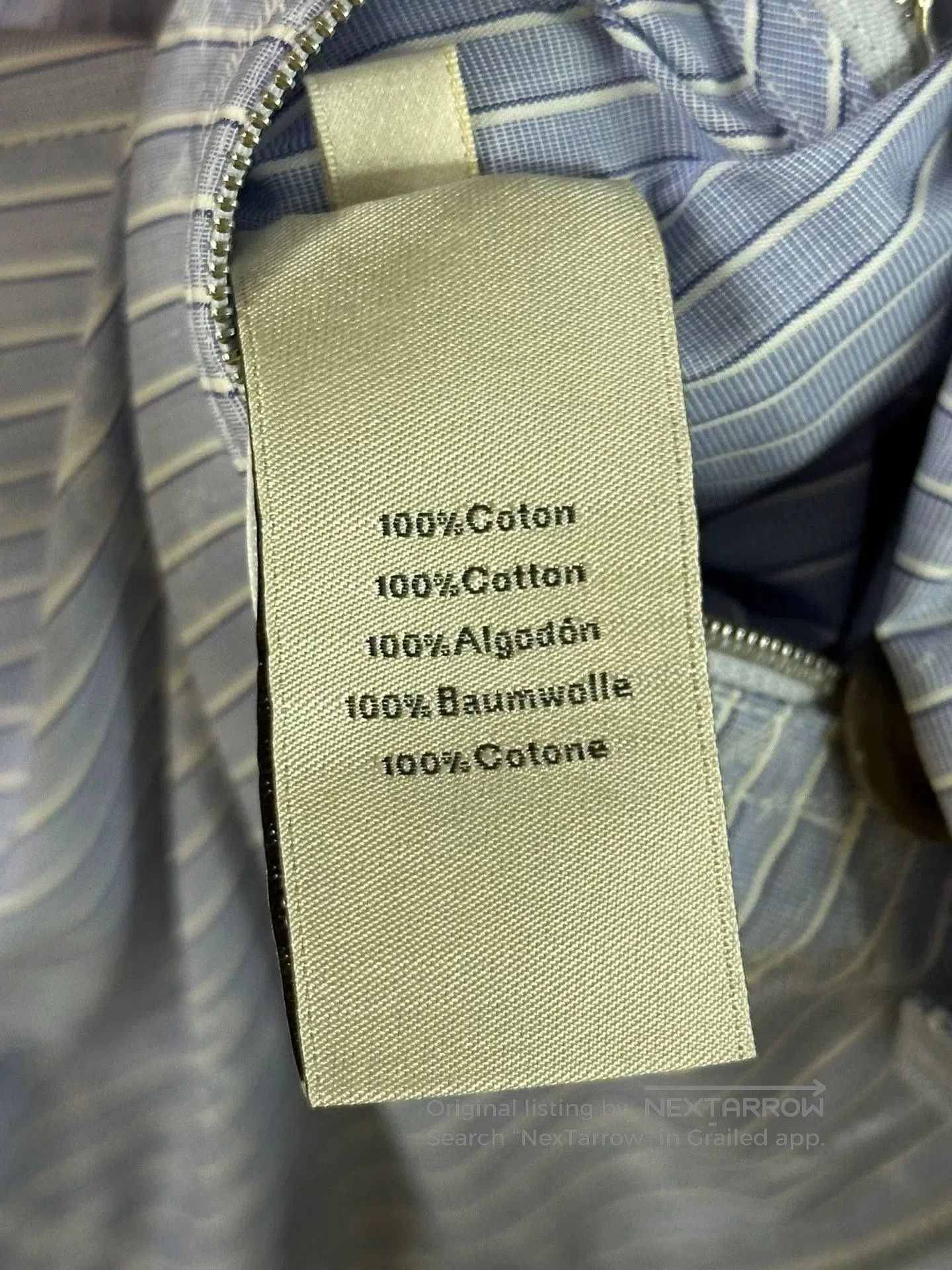 Hermes Hermes Men's Blue Striped Shirt Jacket. Size US L / EU 52-54 / 3 - 5 Thumbnail