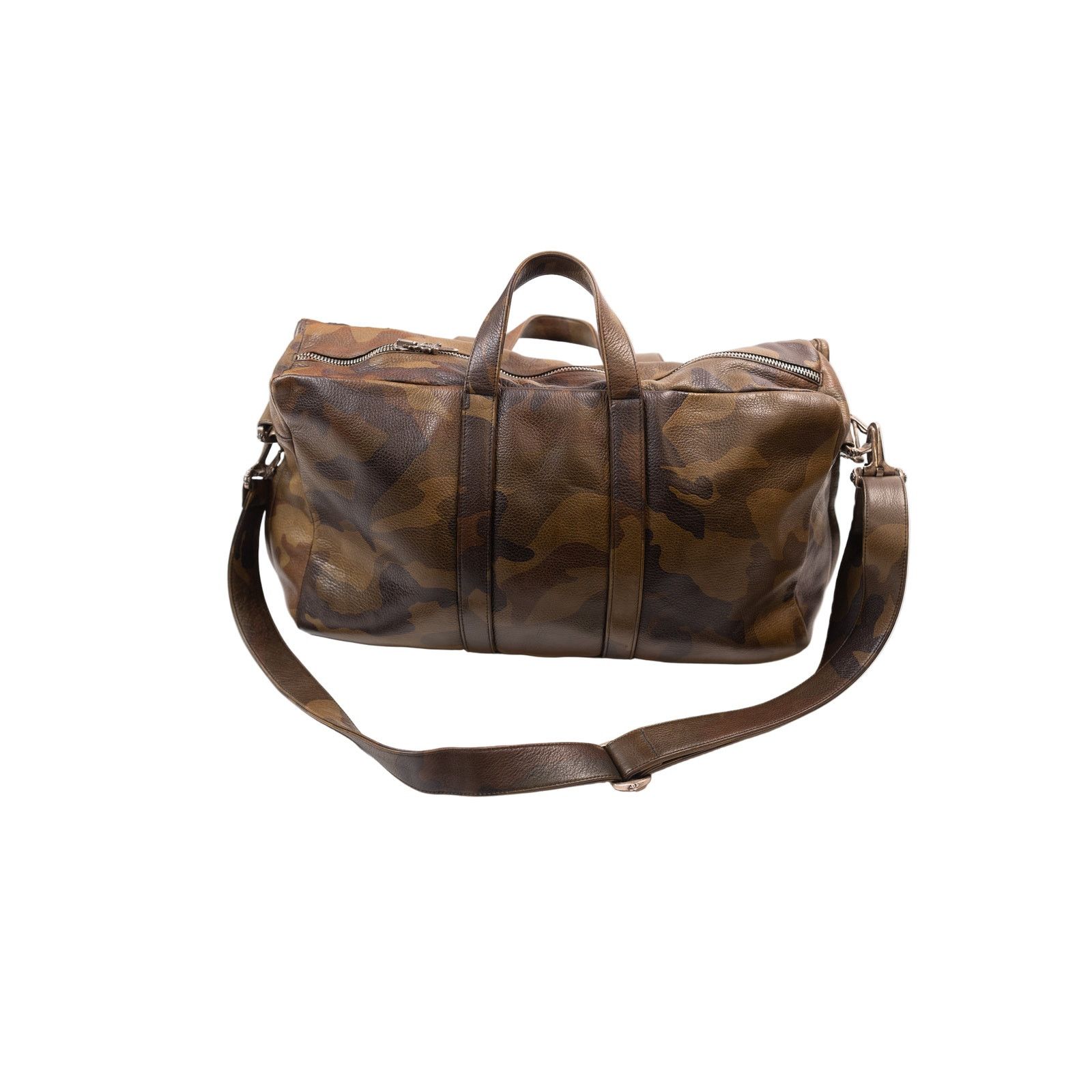 Chrome Hearts 1/1 XL Camo Leather Messenger Bag With Black Cross Patches Size ONE SIZE - 12 Thumbnail