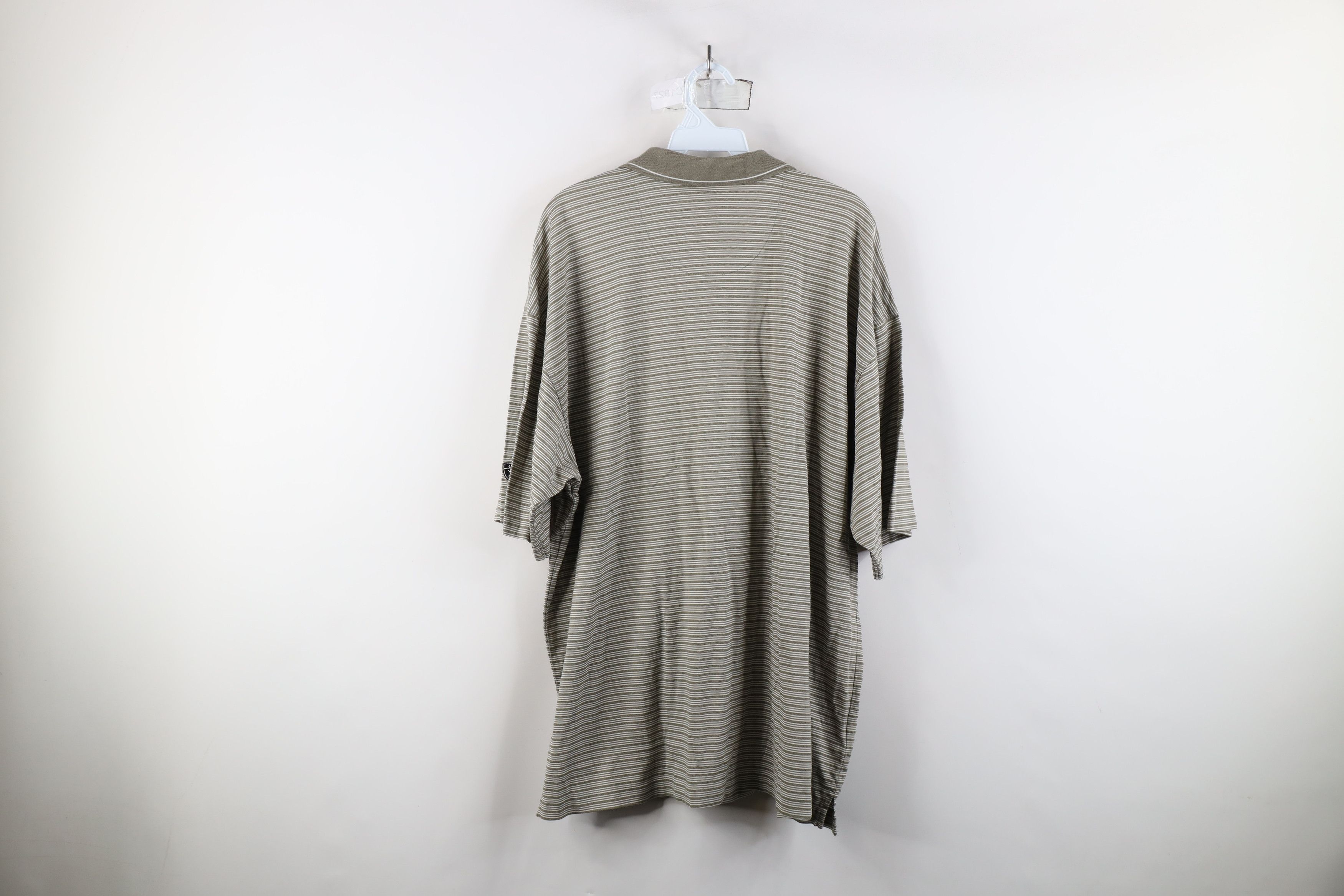 Nike × Vintage Vintage Nike Golf Scott Mini Swoosh Striped Polo Shirt Green Size US XXL / EU 58 / 5 - 11 Thumbnail