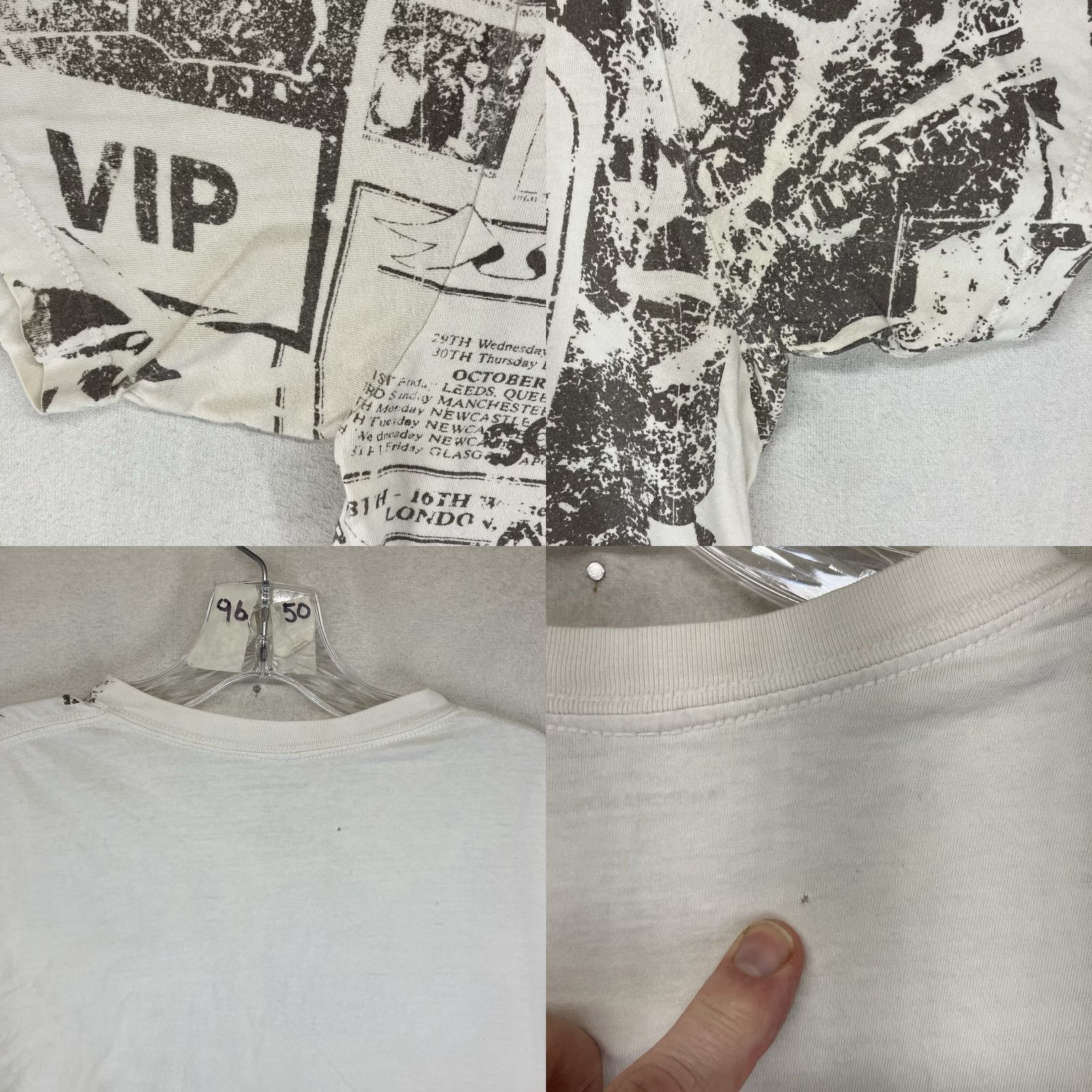 Vintage AC/DC T Shirt Mens Large Graphic Print V-Neck Short Sleeve Retro 70s 80s Music Beige Slim Fit Cotton 2020s Size US L / EU 52-54 / 3 - 9 Thumbnail