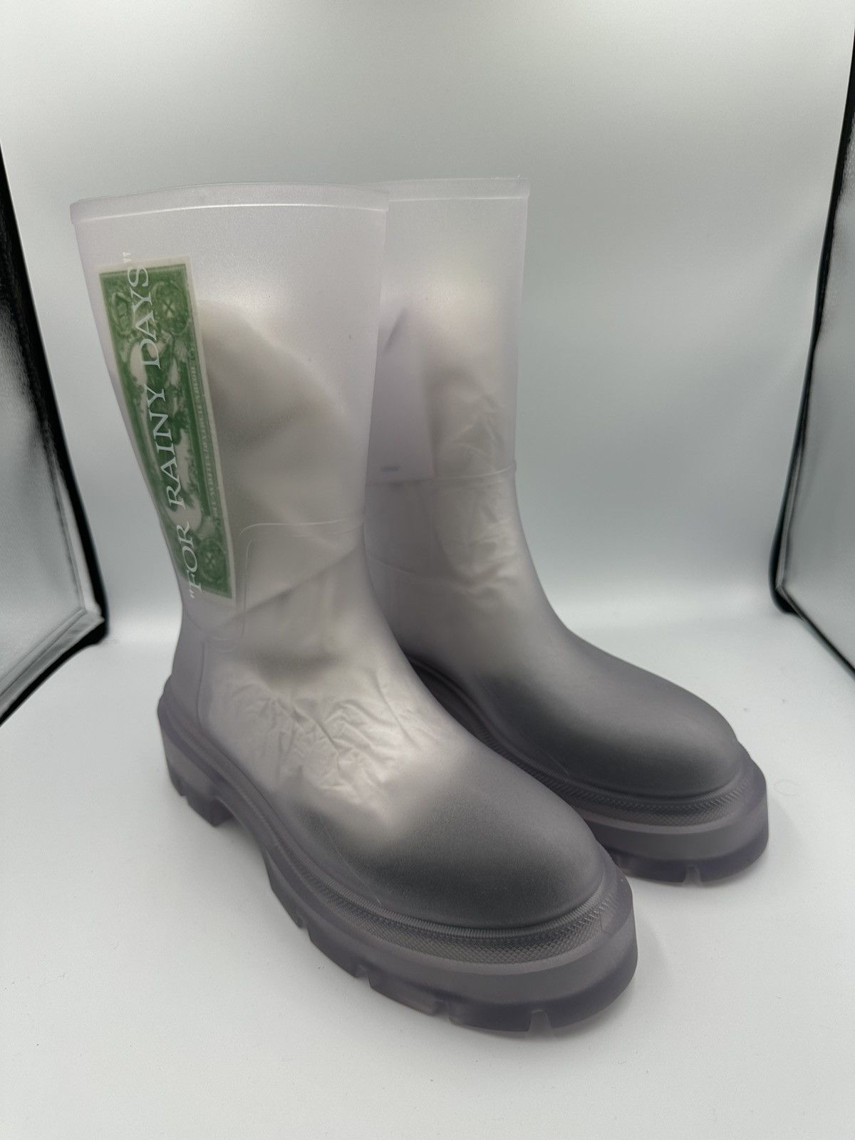 Off-White OFF-WHITE "Reboot Dollar" Rain Boots Transparent 45 US Size US 12 / EU 45 - 1 Thumbnail