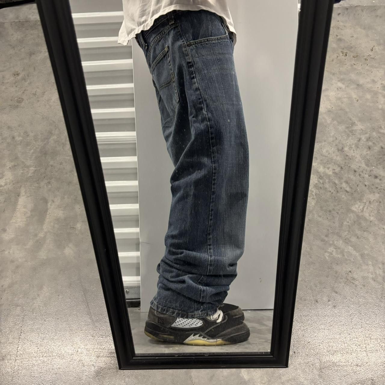 Japanese Brand × Vintage Crazy Vintage Y2K/2000s Grunge Dark Wash Skater Denim Jeans! Size US 36 / EU 52 - 2 Thumbnail