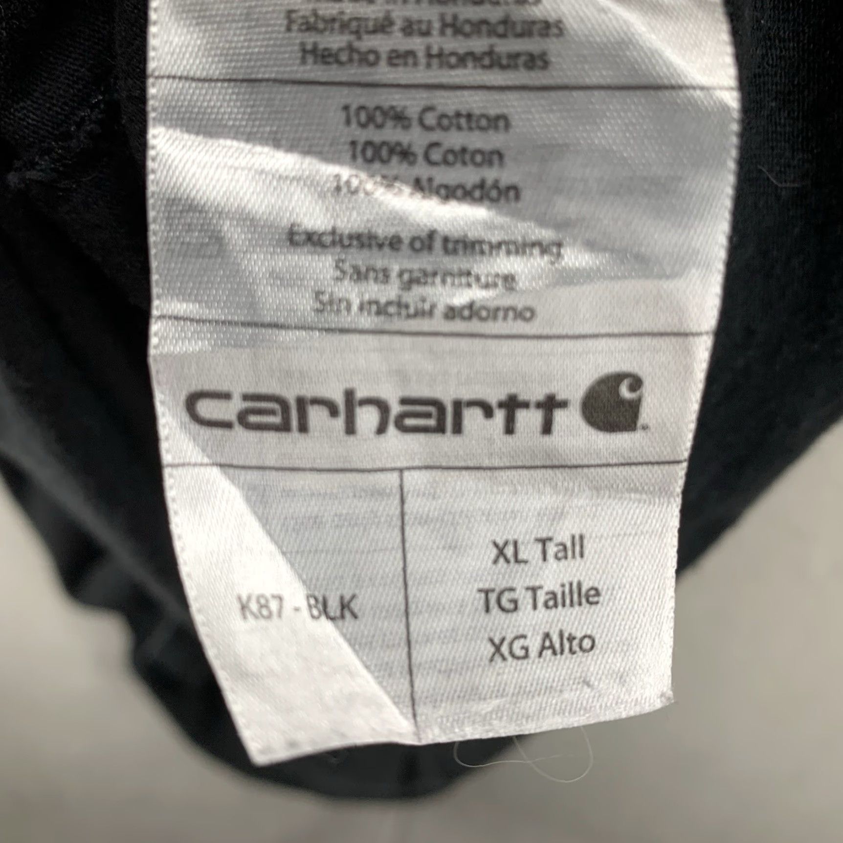 Carhartt Carhartt Mens T-Shirt XLT Tall Short Sleeve Crew Neck All Cotton Black Logo Pocket Regular Fit (K87) Size US XL / EU 56 / 4 - 7 Thumbnail