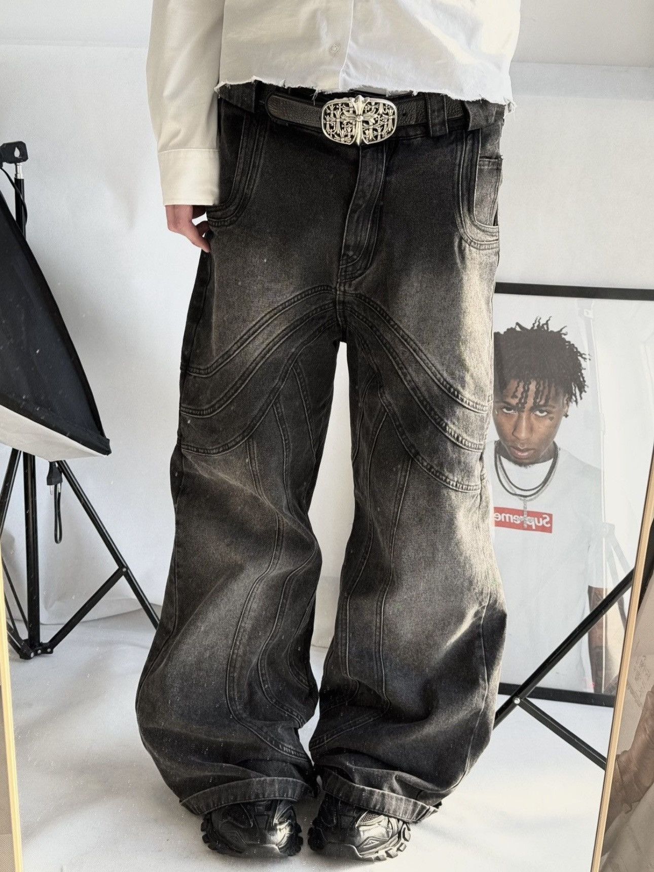 No Faith Studios NO/FAITH STUDIOS BLACK HEAVY CARGO | Grailed
