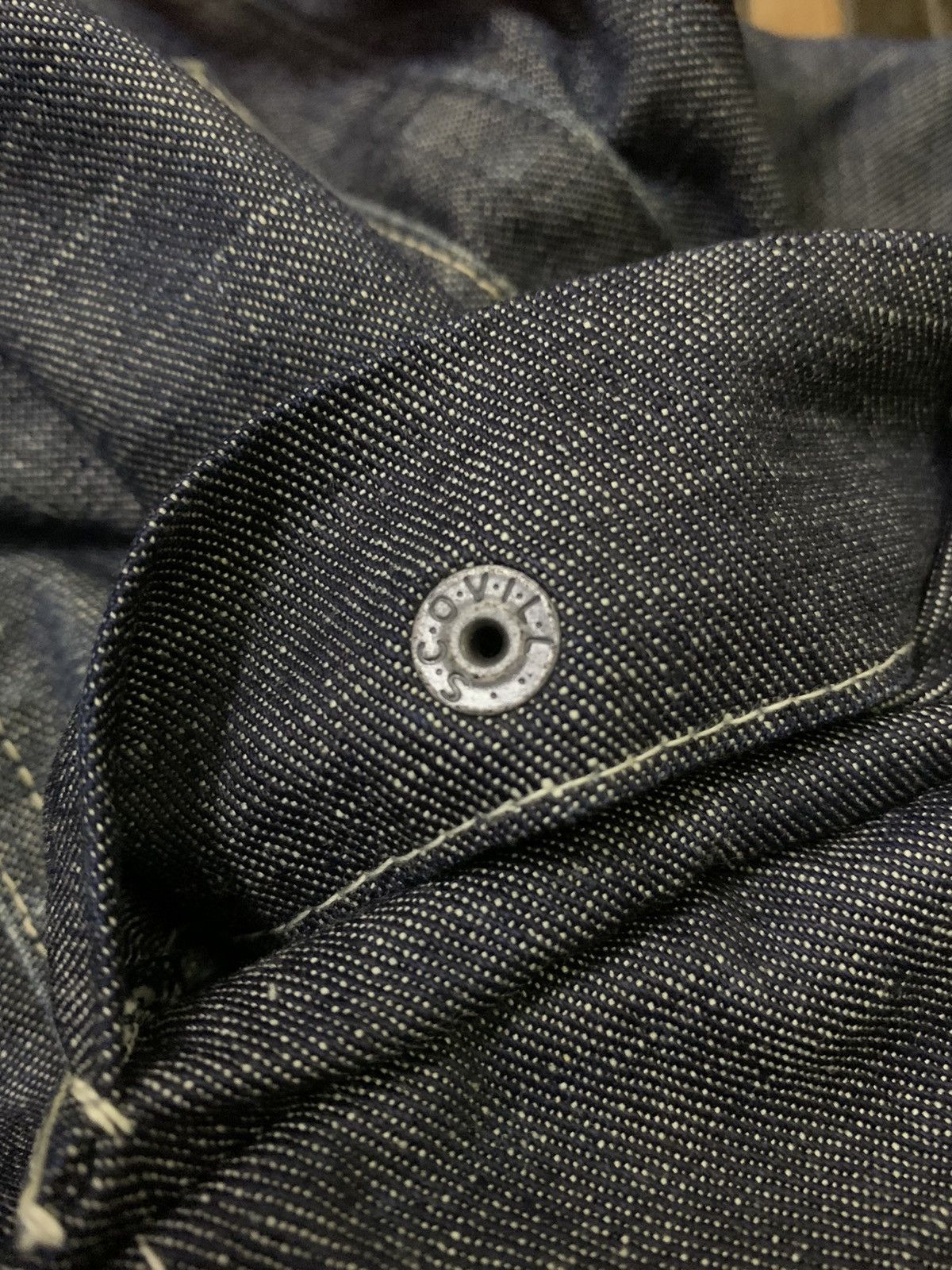 Vintage 💥Vintage 90s Bartack Denim Chore Jacket Size US L / EU 52-54 / 3 - 5 Thumbnail