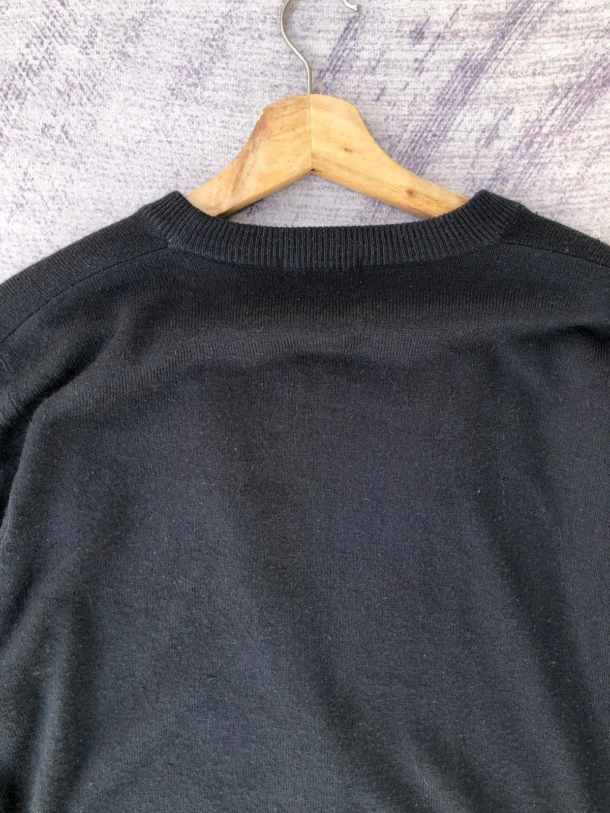 Other Black Cardigan V Neck Sweater Long Sleeve Pullover Size US L / EU 52-54 / 3 - 11 Thumbnail