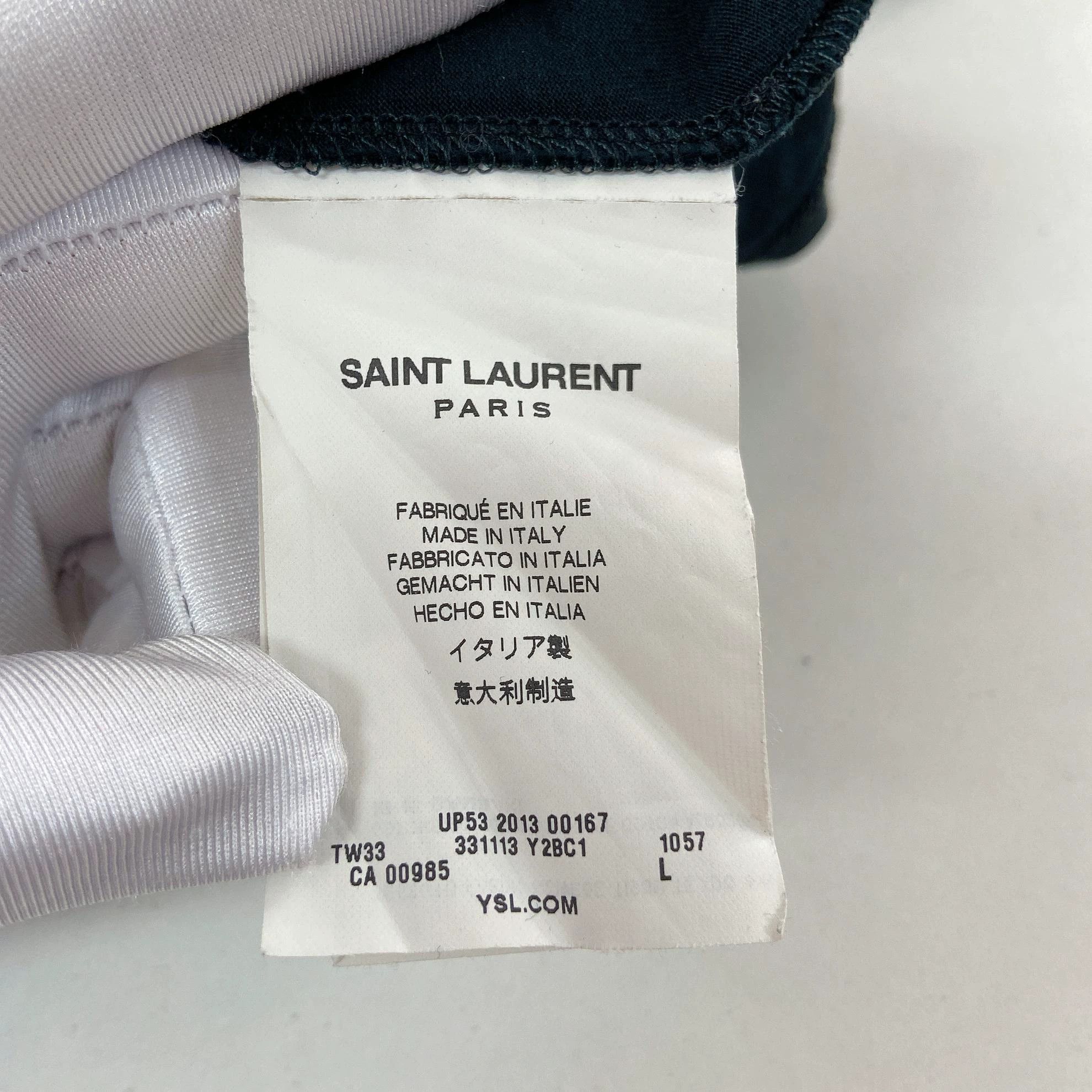 Saint Laurent Paris Saint Laurent Black Print Tee L Size L / US 10 / IT 46 - 7 Thumbnail