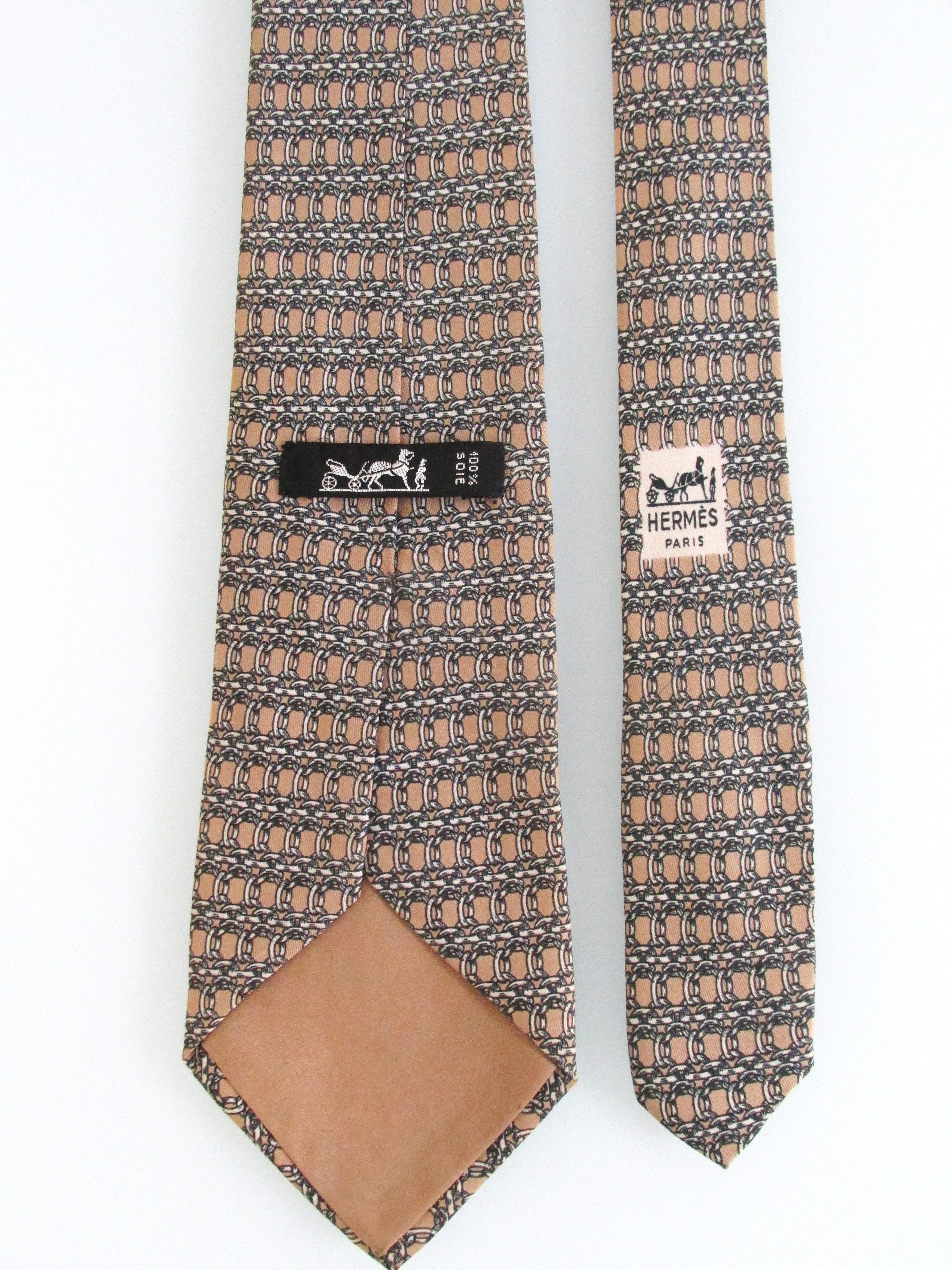 Hermes Hermes Vintage Men's Silk Tie Size ONE SIZE - 5 Thumbnail