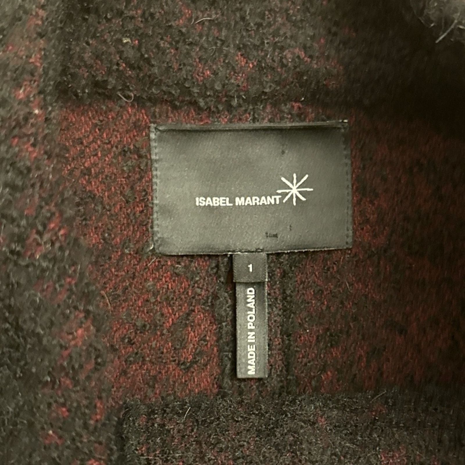 Isabel Marant Isabel Marant textured wool asymmetrical red and black jkt Size S / US 4 / IT 40 - 8 Thumbnail