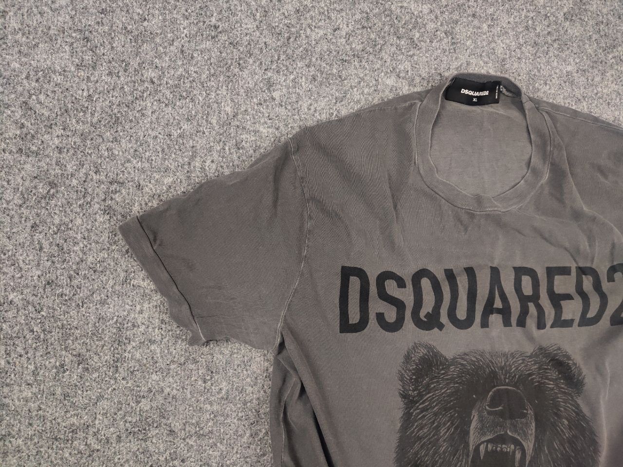 Dsquared2 Dsquared Bear Tee graphite t-shirt boiled effect Vintage Size US XL / EU 56 / 4 - 5 Thumbnail