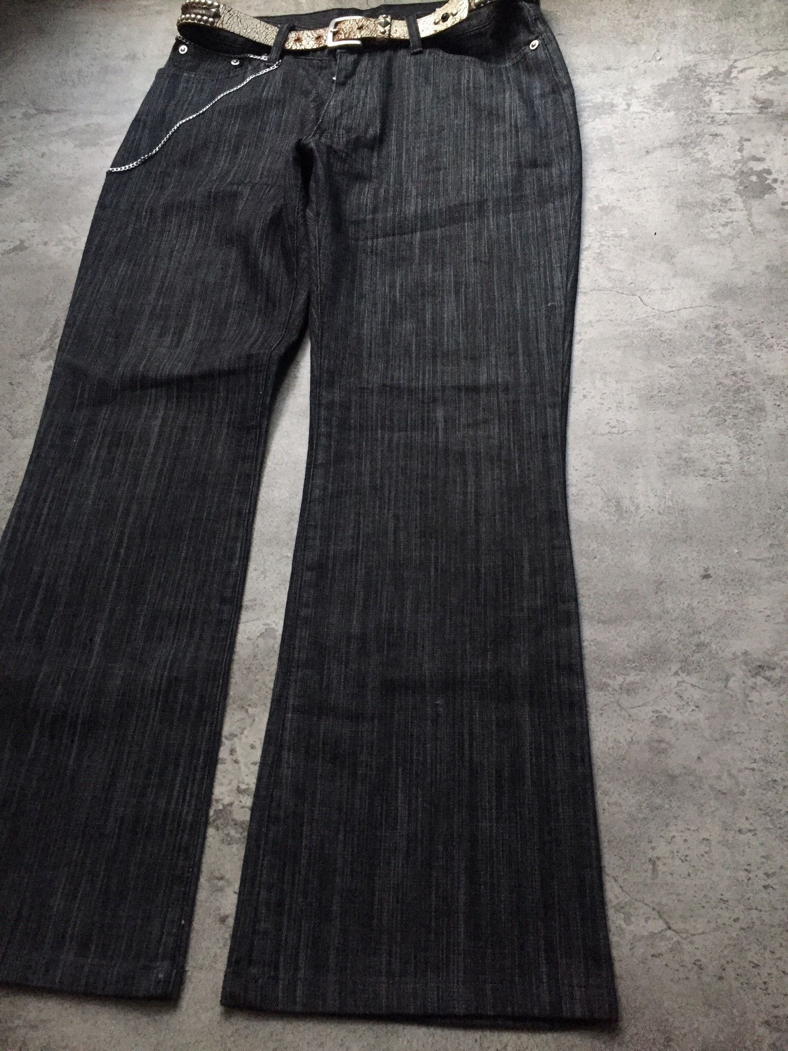 semanticdesign Semantic Design Black Wash Flare Denim Pants Size US 33 - 3 Thumbnail