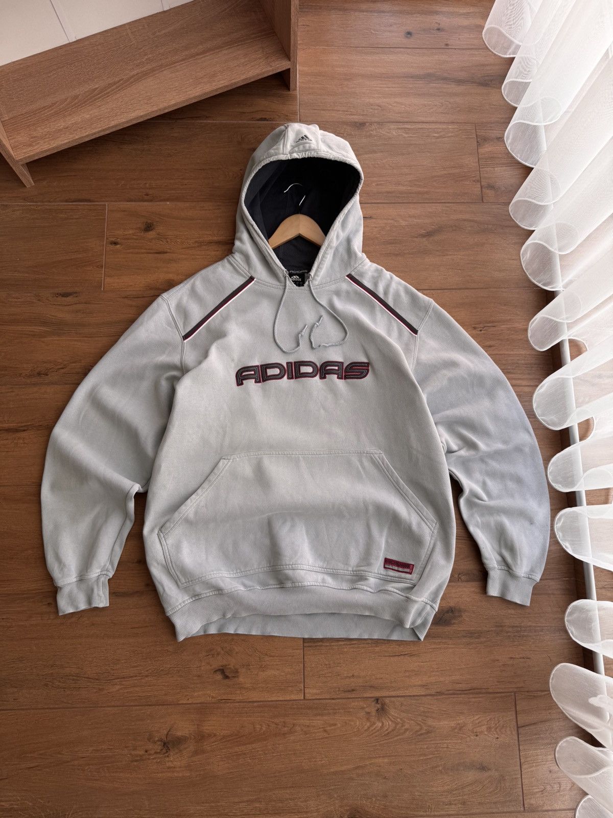 Vintage Vintage Adidas Big Logo Blue Streetwear SS02 Hoodie Size US XL / EU 56 / 4 - 1 Thumbnail