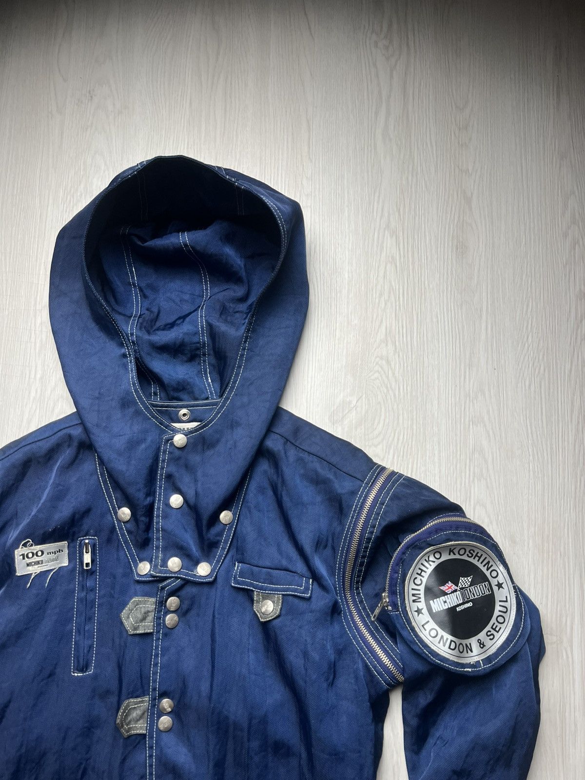 Michiko Koshino London Rare Michiko Koshino Detachable Sleeve Bomber Cargo Jacket Size US S / EU 44-46 / 1 - 6 Thumbnail