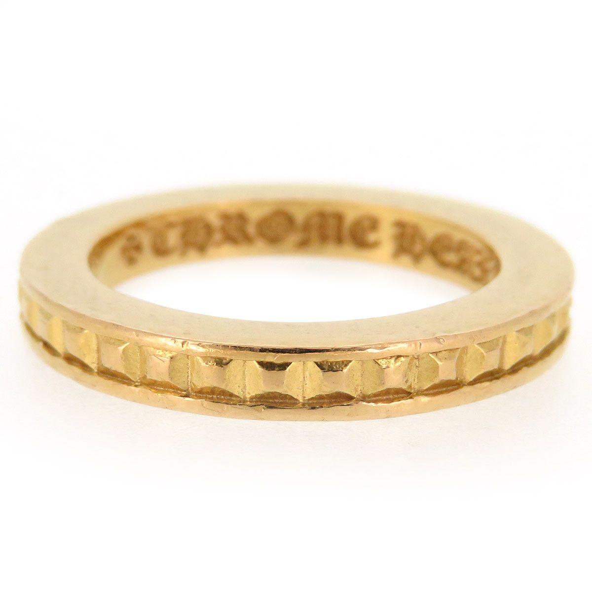 Chrome Hearts Chrome Hearts True Fuckin Punk Link Gold Ring - Size 4.5 Size ONE SIZE - 5 Thumbnail