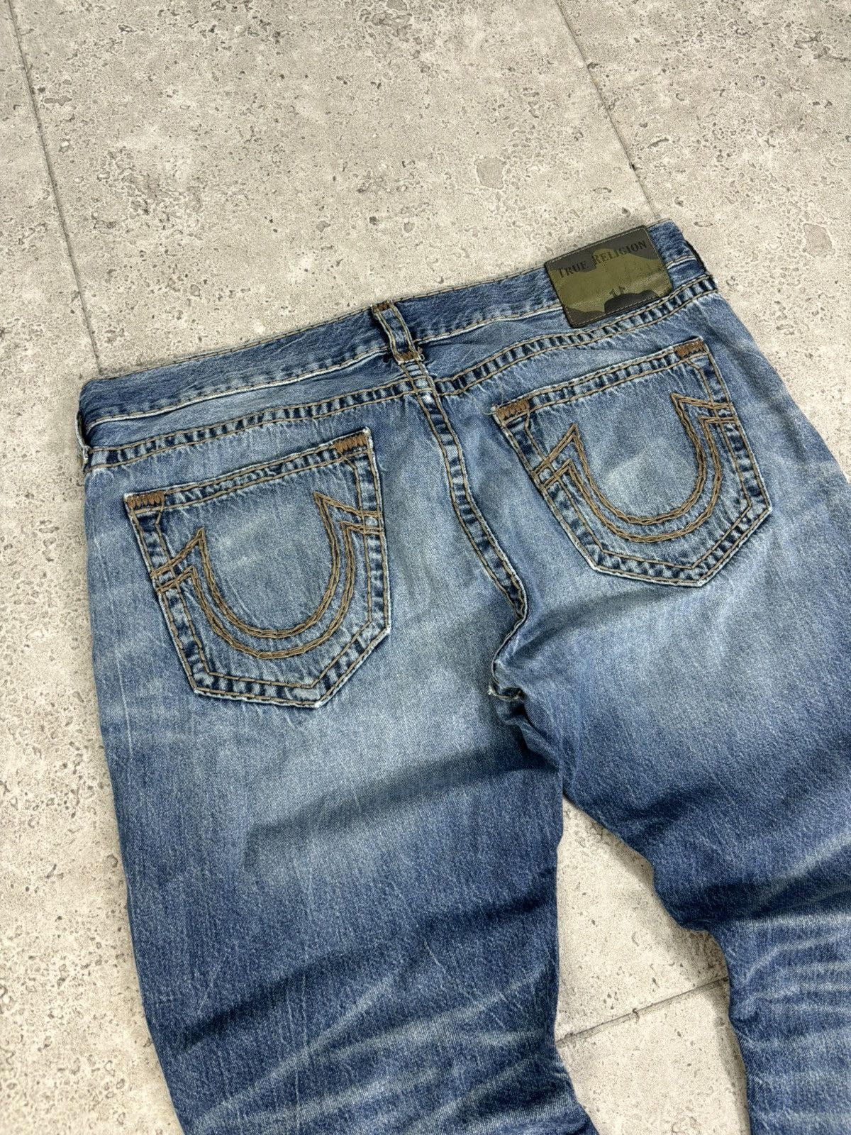 Japanese Brand × True Religion 2000s Japanese Faded Denim Pants True Religion Y2K Trendy Size US 36 / EU 52 - 6 Thumbnail