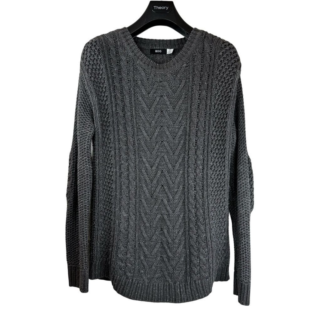 Bdg BDG URBAN OUTFITTERS Men's Modern Grey Cable Knit Sweater S Size US S / EU 44-46 / 1 - 1 Thumbnail