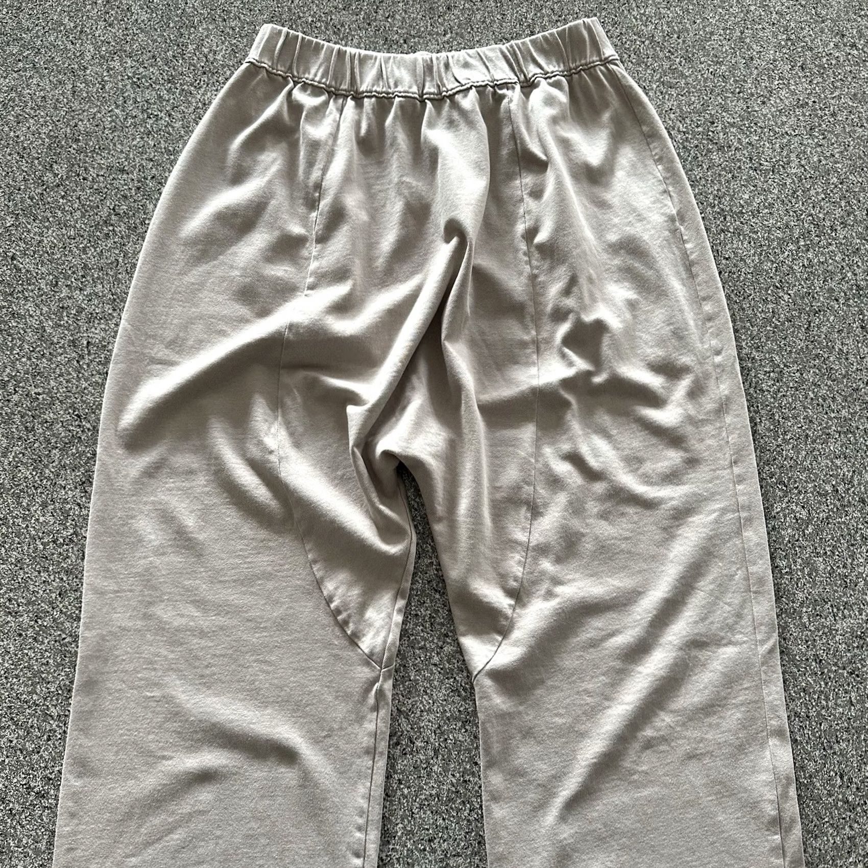 Zara Zara Pants Womens M Elastic Waist Pull On Flowy Wide-Leg Beige Size 29" - 2 Thumbnail