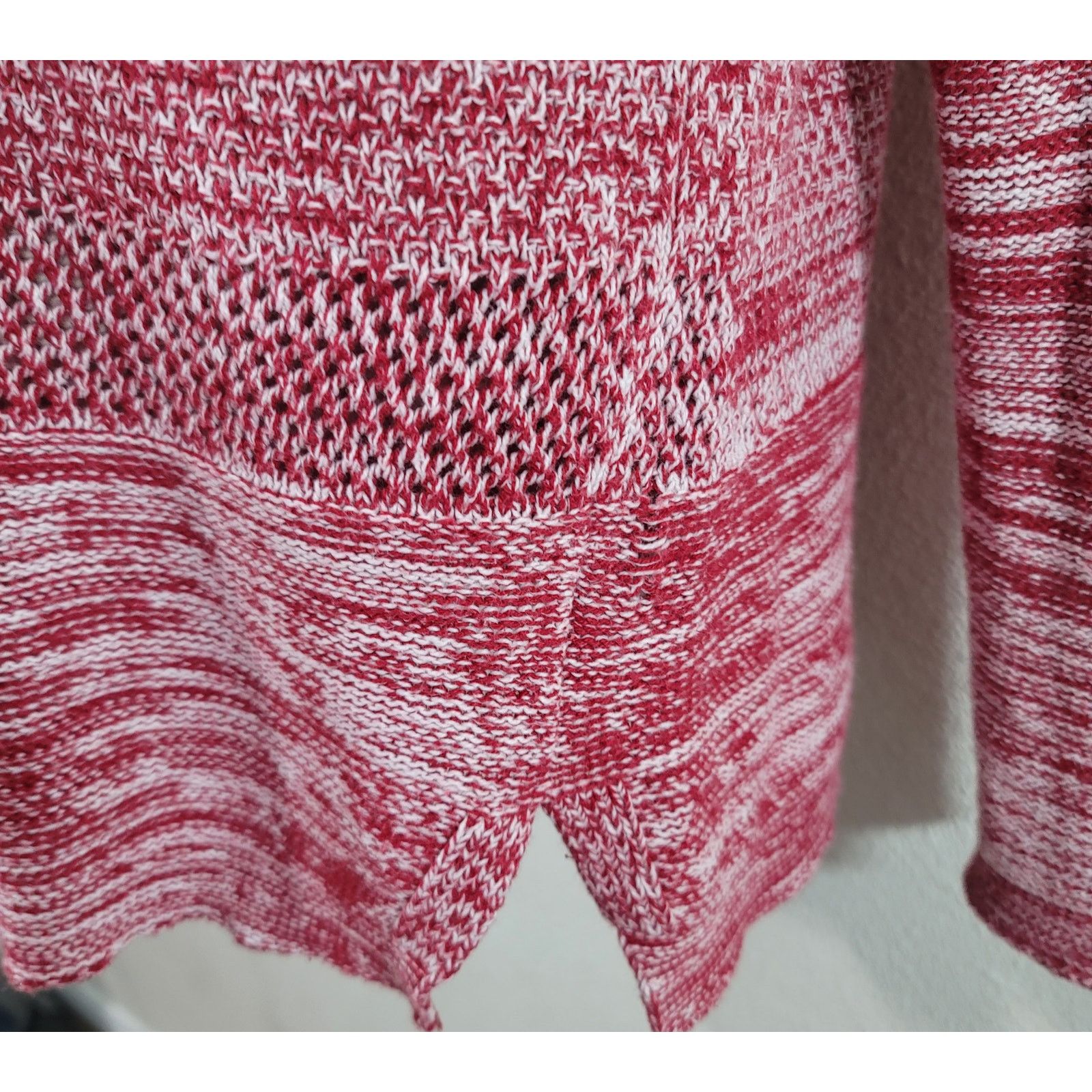 Other St John's Bay Red White Marled Knitted Sweater Top Large Size L / US 10 / IT 46 - 2 Thumbnail