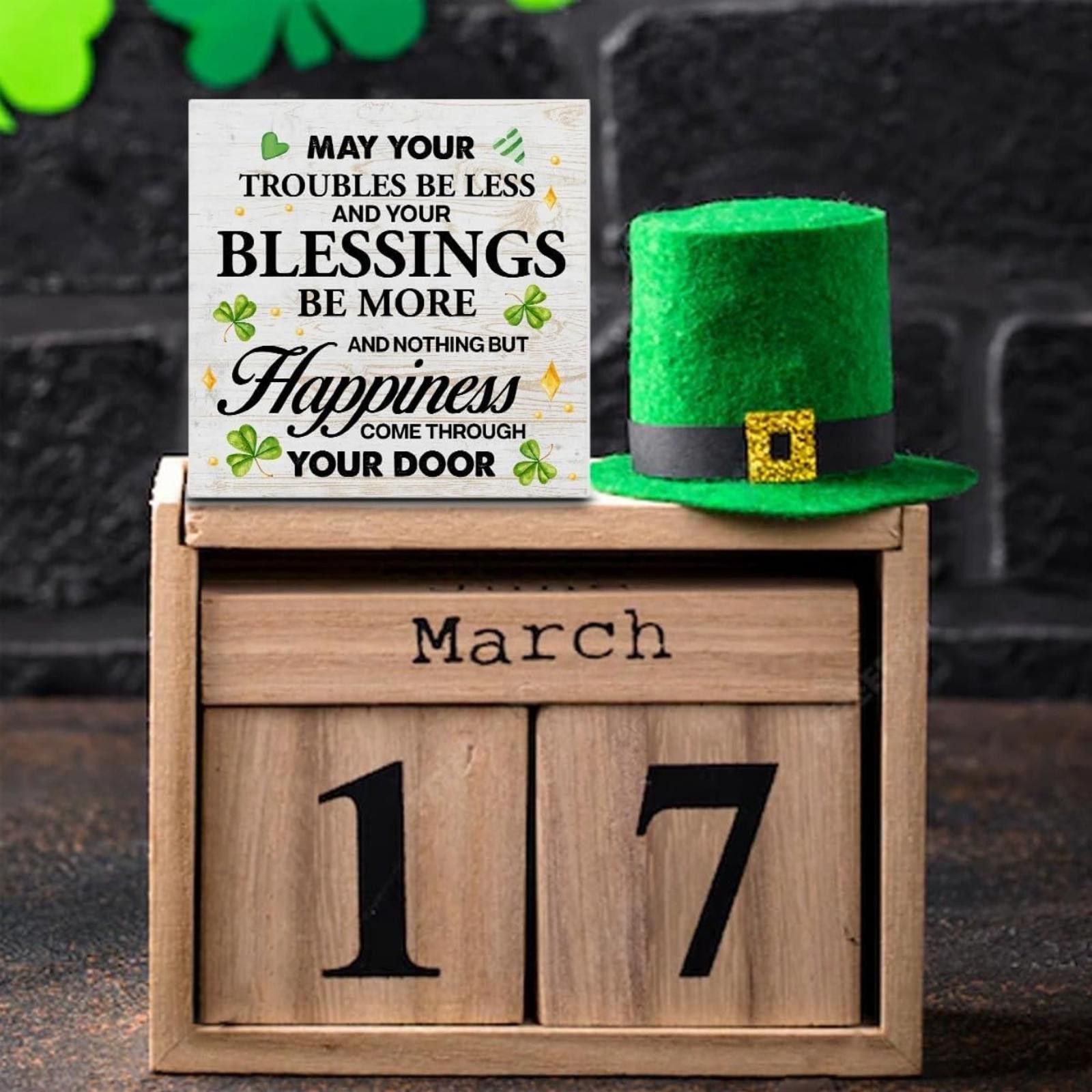 The Unbranded Brand St. Patrick's Day Wood Sign Size ONE SIZE - 2 Thumbnail