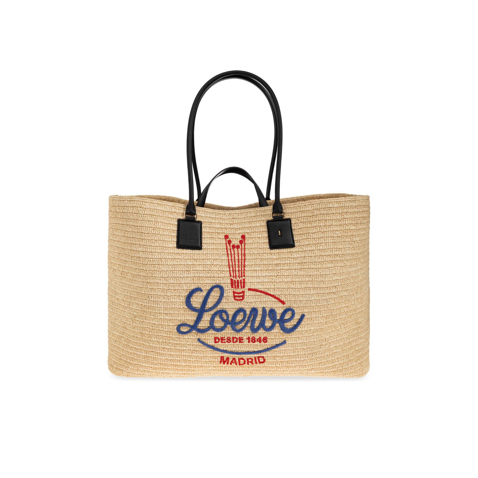 Loewe LOEWE Verano XL $4150 White/Multicolor Raffia Tote Bag New & Size ONE SIZE - 1 Thumbnail