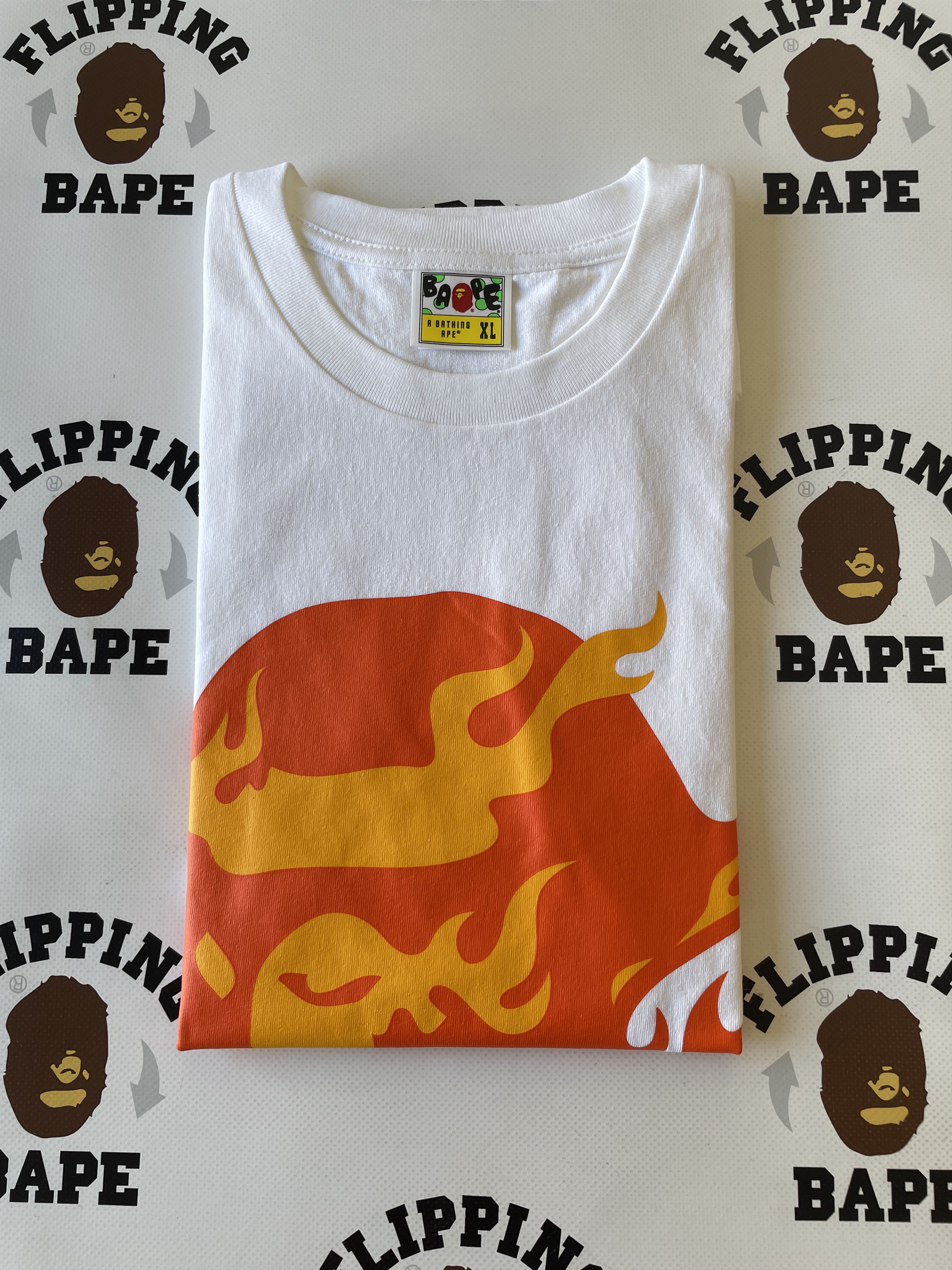Bape BAPE FLAME APE HEAD TEE Size US XL / EU 56 / 4 - 4 Thumbnail