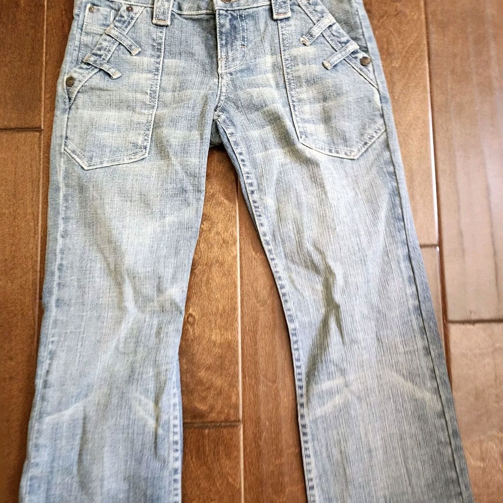 Denime Bu Malibu Denim Straight Jeans Women - Size 1 Regular Blue 29in Inseam Pockets Stretch Cotton Spandex Regular Fit 4 Seasons Size 25" / US 0 / IT 36 - 3 Thumbnail