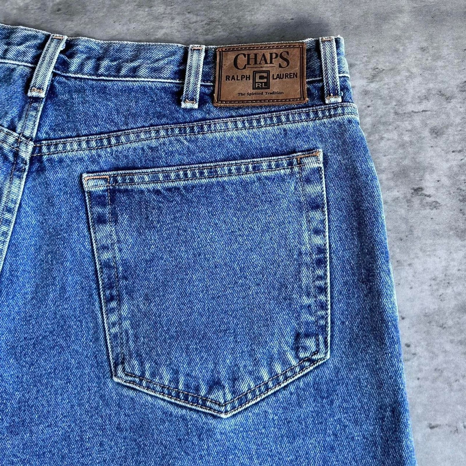Chaps × Chaps Ralph Lauren × Ralph Lauren Vintage Y2K Chaps Ralph Lauren Grunge Opium Baggy Jeans Size US 37 - 3 Thumbnail