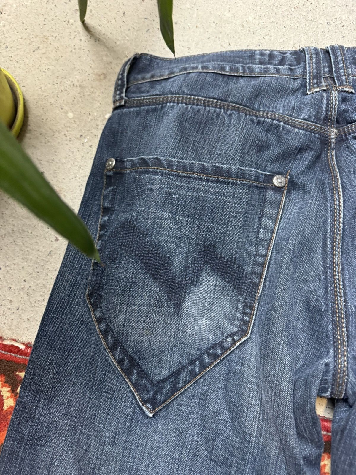Japanese Brand × Vintage Vintage Y2K Mish Mash Denim Baggy Evis Style Pocket Pants Size US 34 / EU 50 - 12 Thumbnail