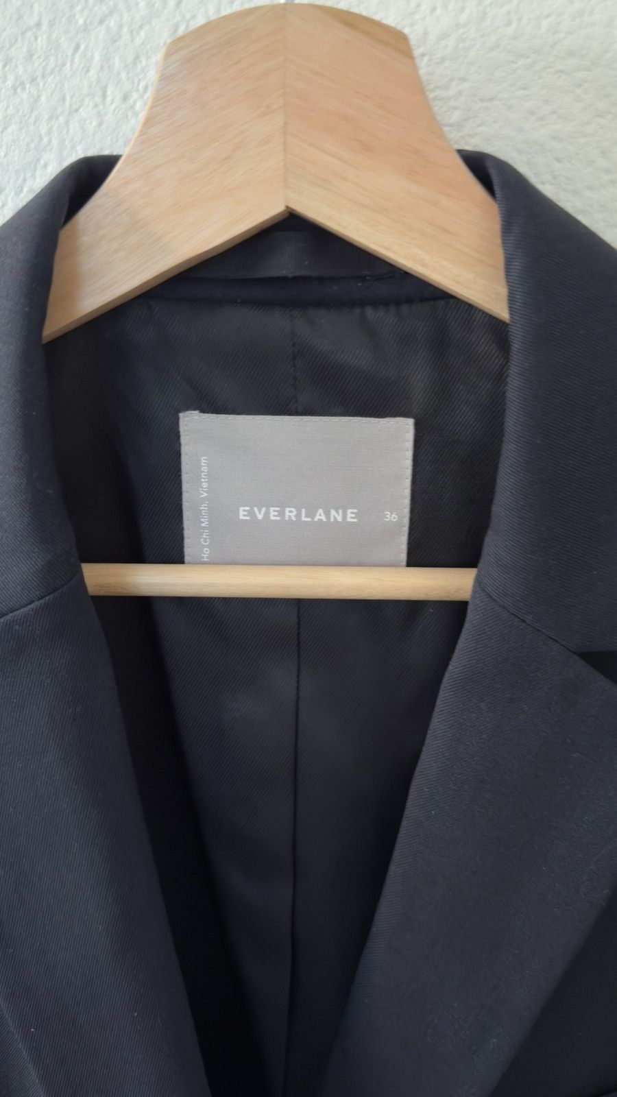 Everlane Navy Wool Suit Size 36R - 3 Thumbnail