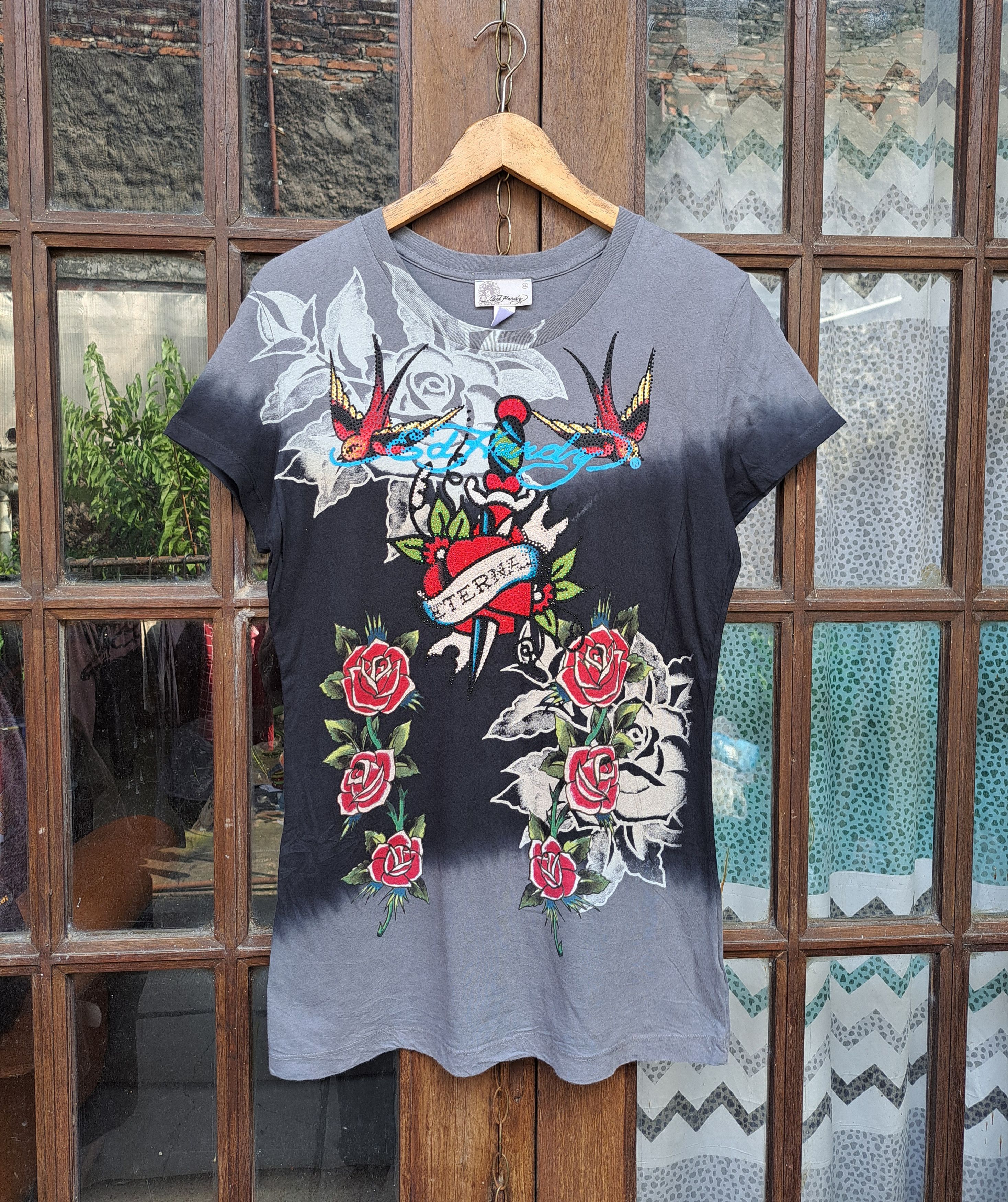 Ed Hardy Vintage Y2K Ed Hardy by Christian Audiger Tshirt Tunic Women Size XL / US 12-14 / IT 48-50 - 1 Thumbnail