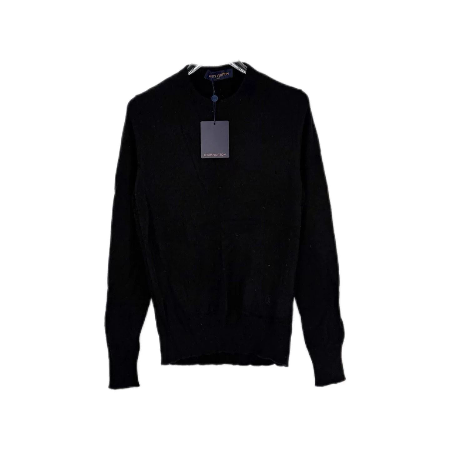 Louis Vuitton LV Black Logo Embroidered Cashmere Sweater XS Size US XS / EU 42 / 0 - 1 Thumbnail