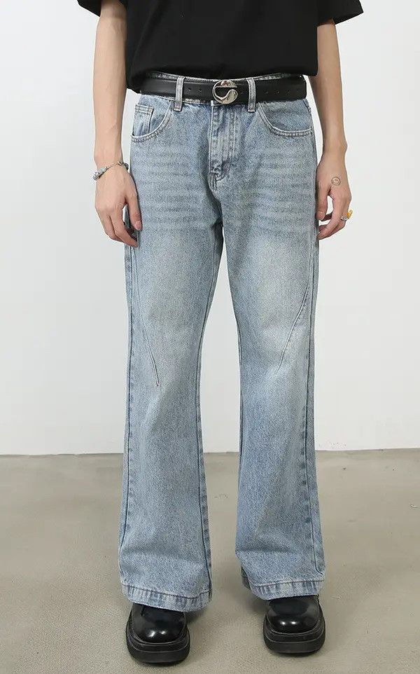 VIBE Flared Baggy Denim Jeans Size US 31 - 6 Thumbnail