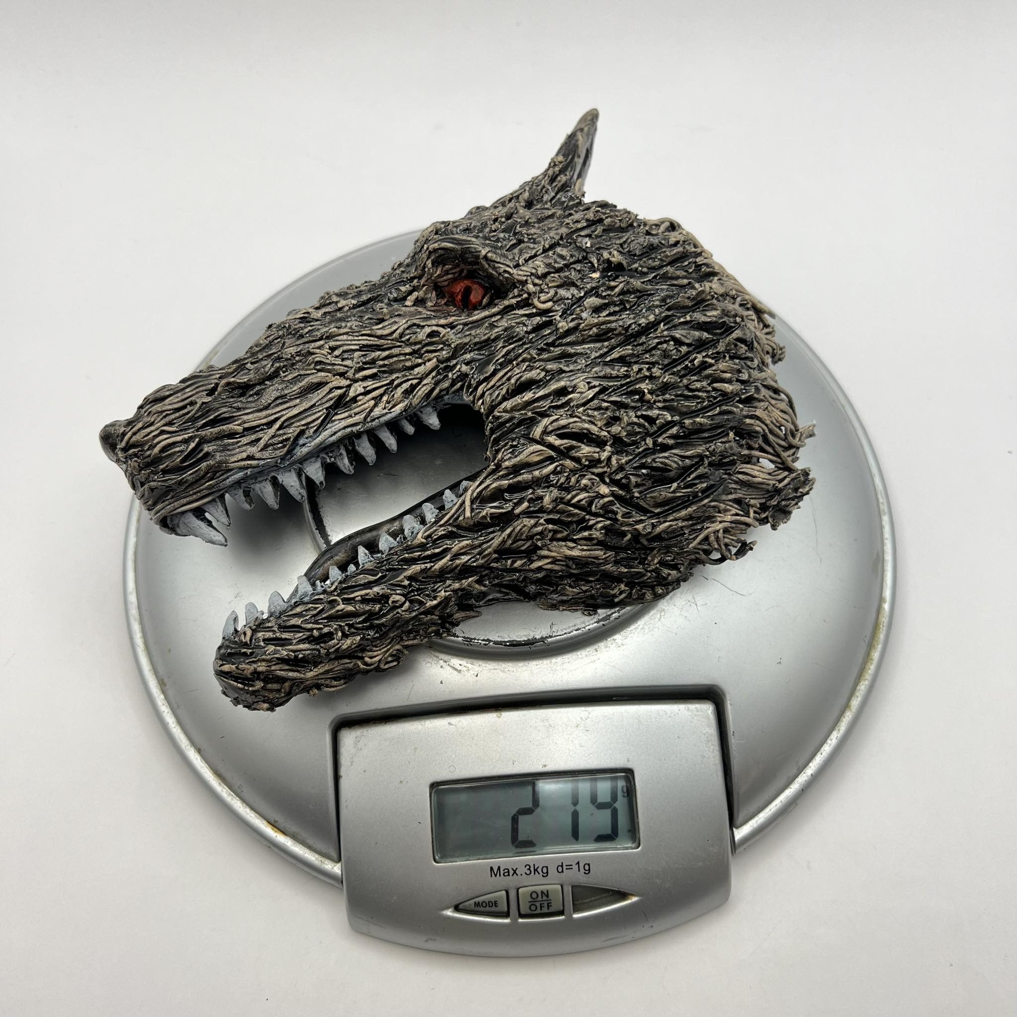 Vintage Art Ceramic Figurine Statue Wolf Mask Handmade Wall Hanging Size ONE SIZE - 3 Thumbnail