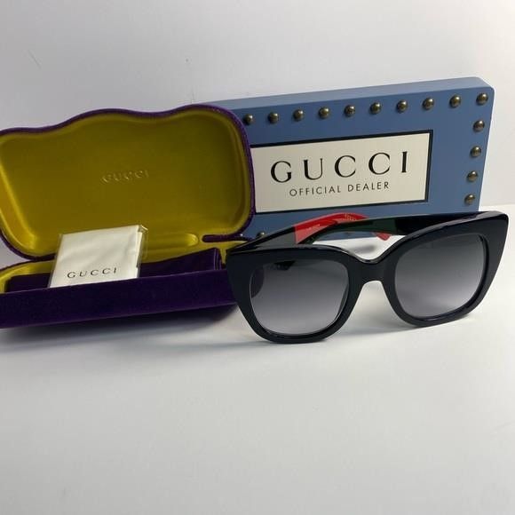 Gucci GUCCI GG0163S 003 Cateye Sunglass Size ONE SIZE - 7 Thumbnail