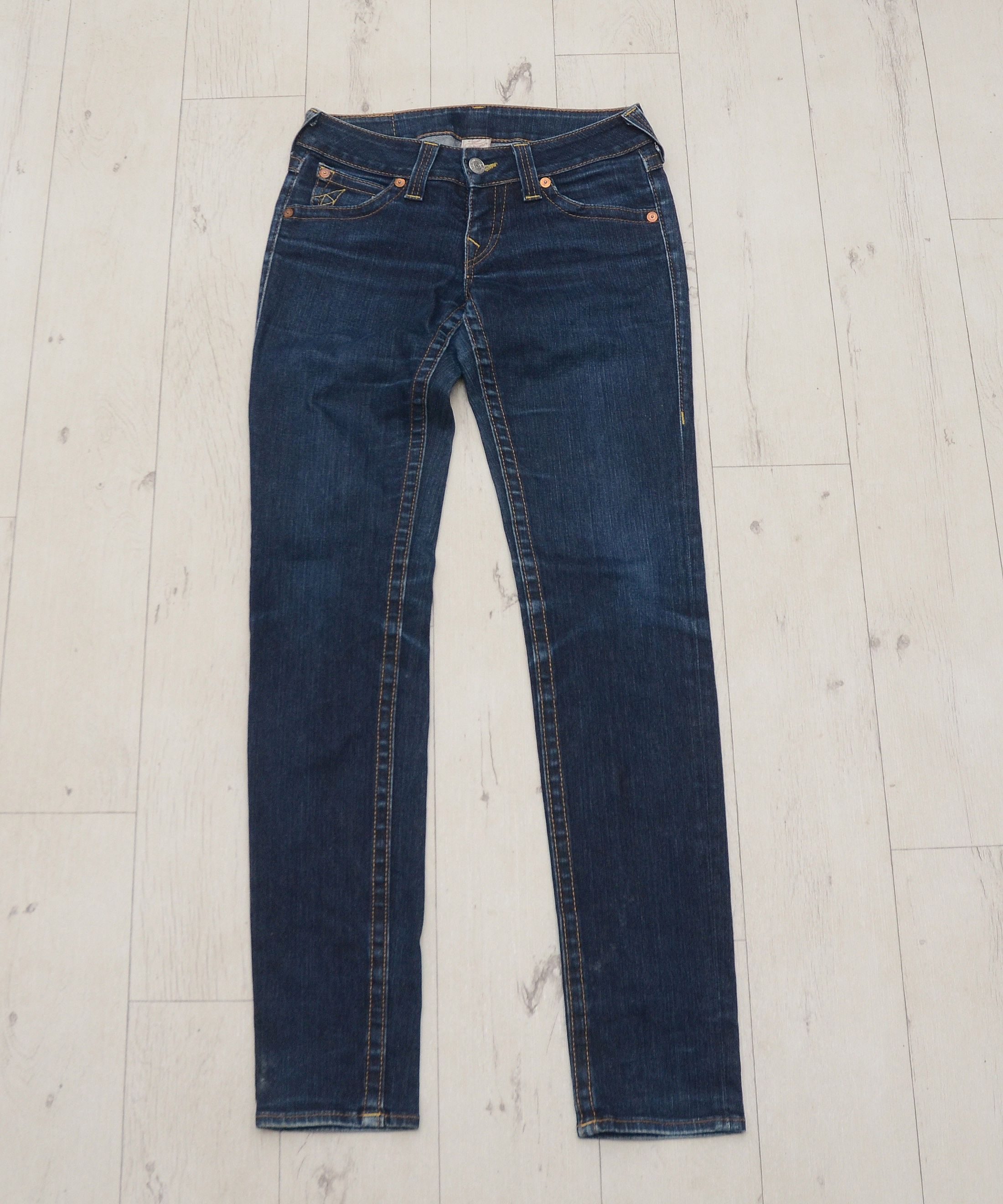 True Religion × Vintage Y2k Low Rise Crazy Skinny True Religion Golden Edition USA Size 28" / US 6 / IT 42 - 2 Thumbnail