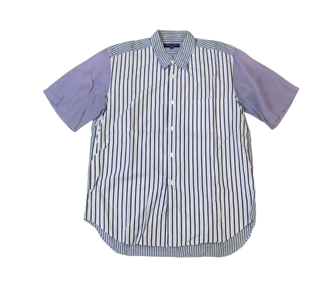 Comme des Garcons CDG homme AD2004 striped hybrid shirt Size US S / EU 44-46 / 1 - 1 Thumbnail