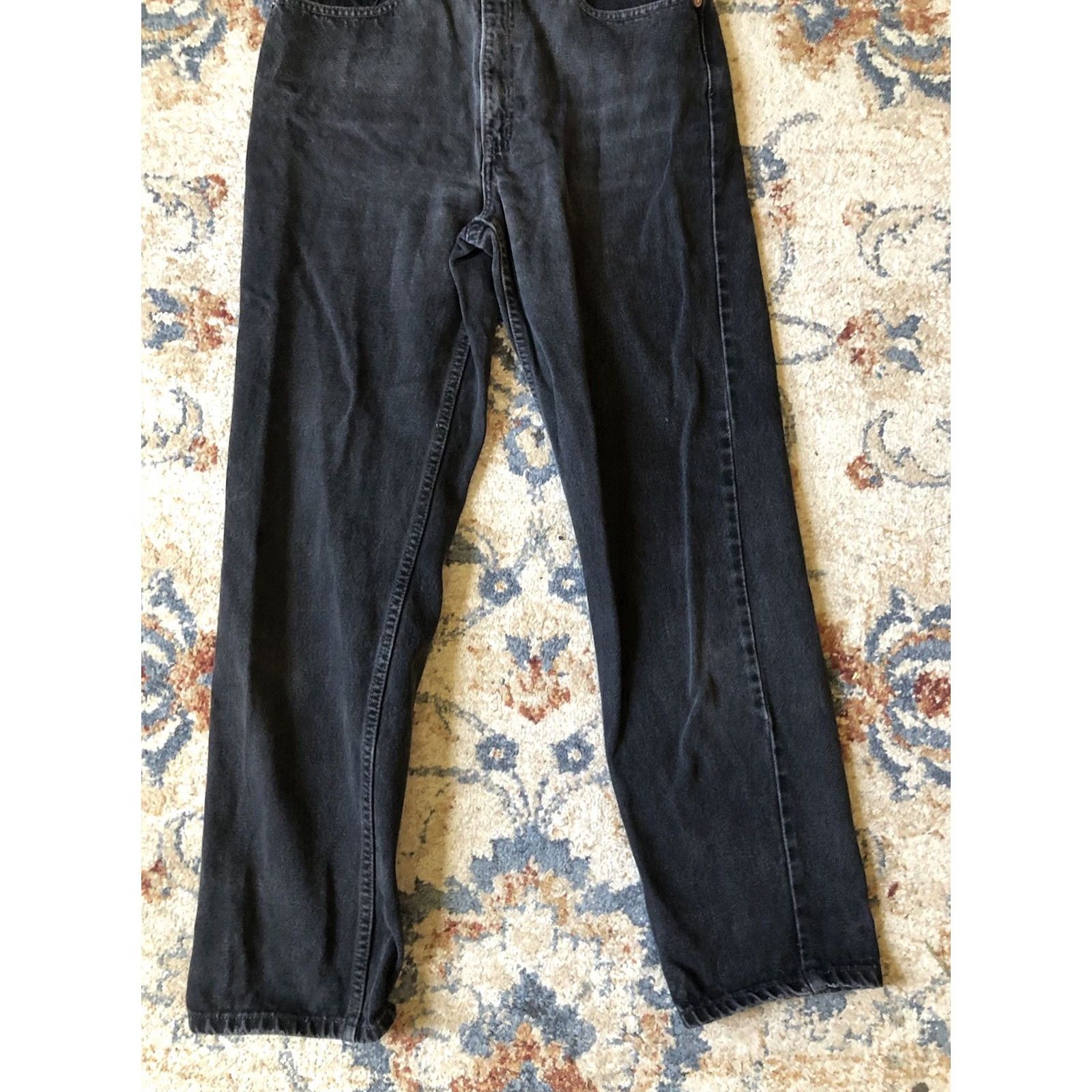 Levi's VINTAGE Levi's 512 Jeans Womens Size 10 Black Slim Fit Straight Leg 28x28 Regular - Blue Size 32" / US 10 / IT 46 - 4 Thumbnail