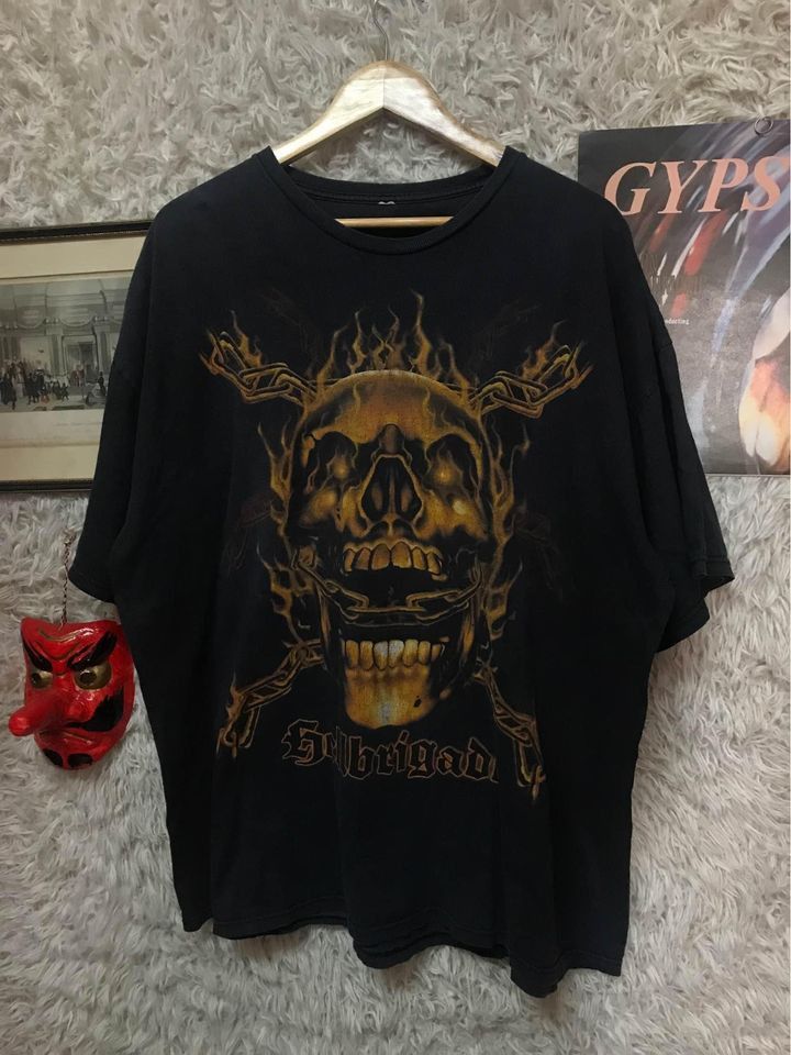 Band Tees × Vintage Vintage bellbrigade skul tshirt oversized Size US XXL / EU 58 / 5 - 1 Thumbnail
