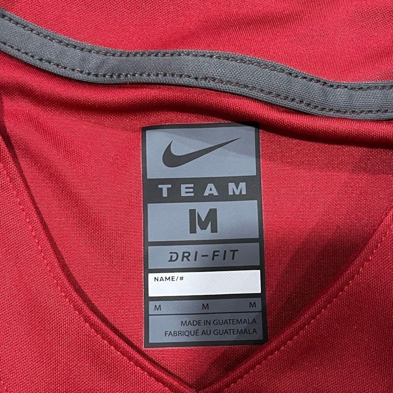 Nike NWOT Nike Team Dri-Fit Men's Tide Logo Jersey Red Size M Size US M / EU 48-50 / 2 - 4 Thumbnail