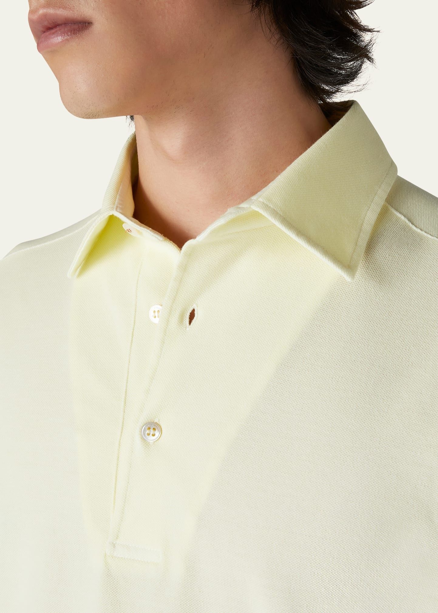 Loro Piana o1w1db10125 FAN5407 Polo Shirt in Ivory Size US M / EU 48-50 / 2 - 5 Thumbnail