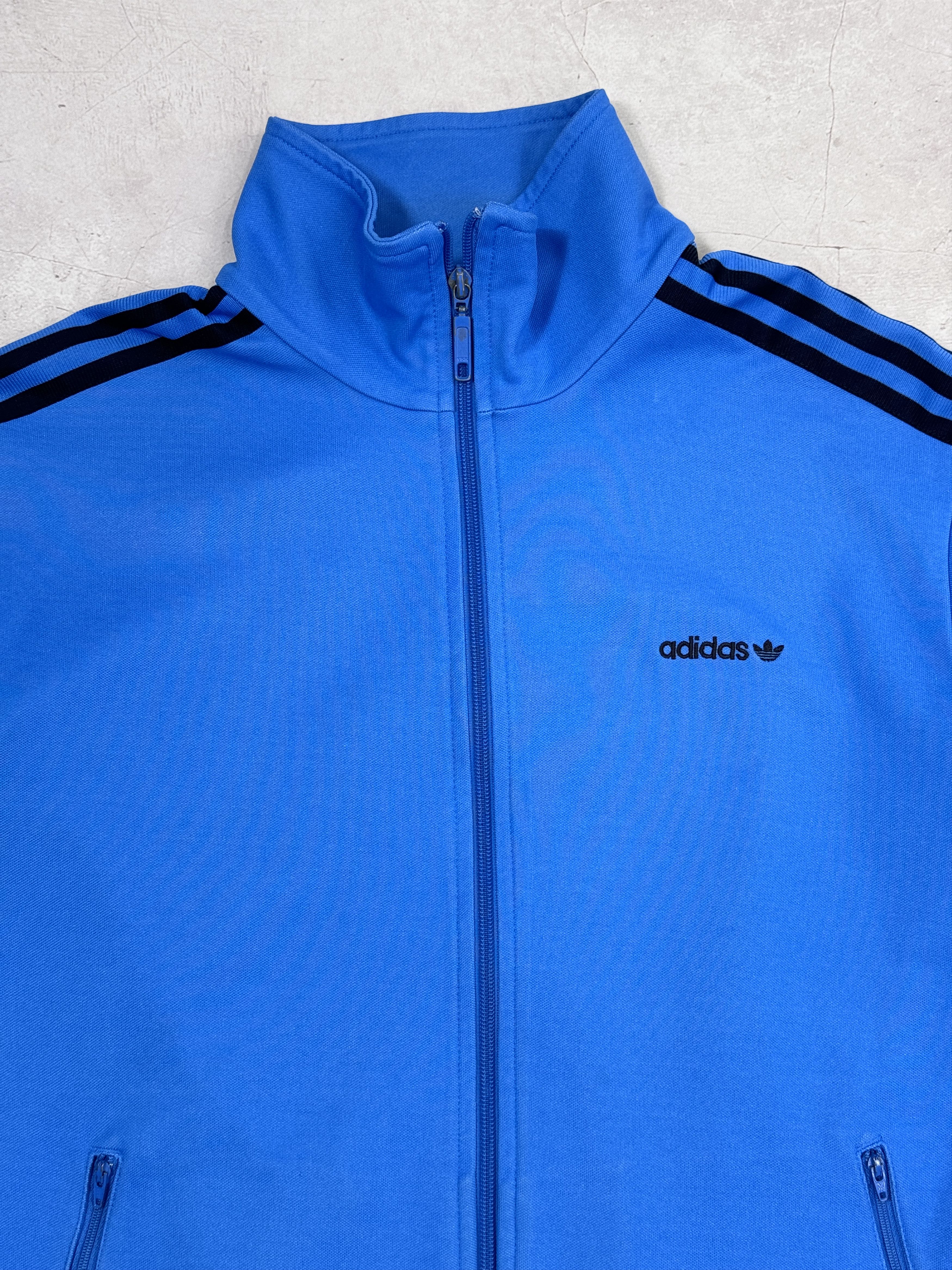 Adidas × Vintage Y2K Adidas Track Jacket Blue & Black Stripes Size US M / EU 48-50 / 2 - 3 Thumbnail