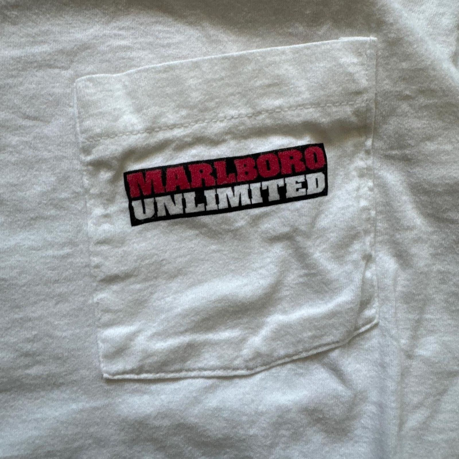 Marlboro Vintage 90s Marlboro Unlimited Map Pocket T-Shirt – Size XL Size US XL / EU 56 / 4 - 5 Thumbnail