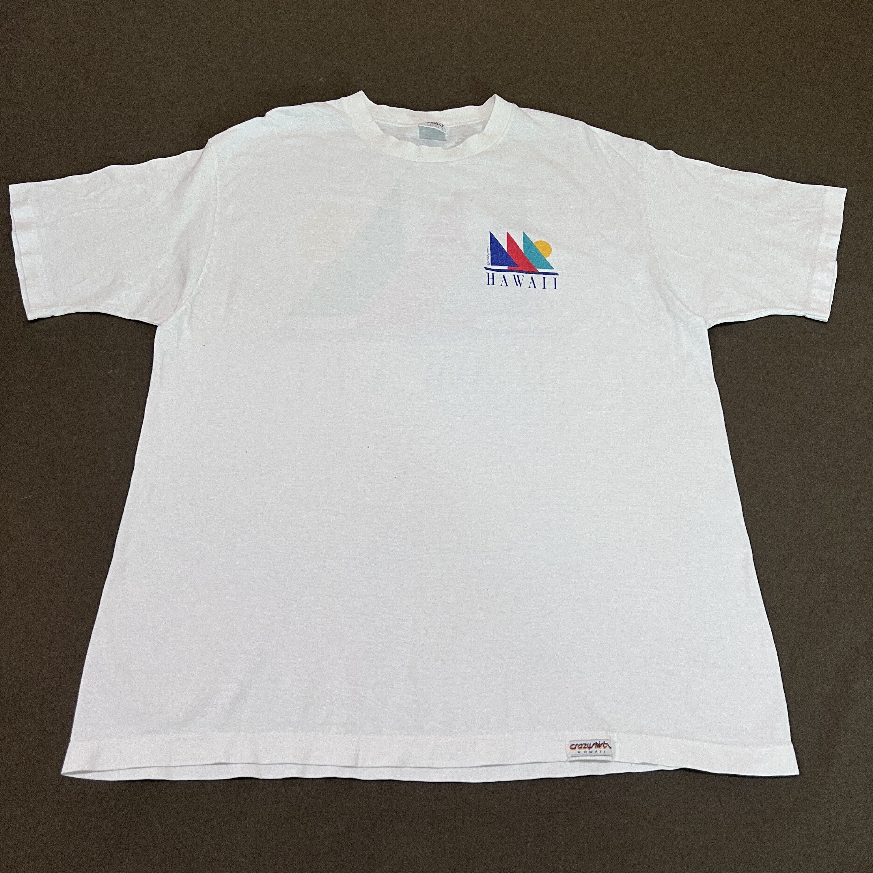 Vintage Vintage 90s CRAZY SHIRT Hawaii Tee Size L Size US L / EU 52-54 / 3 - 8 Thumbnail